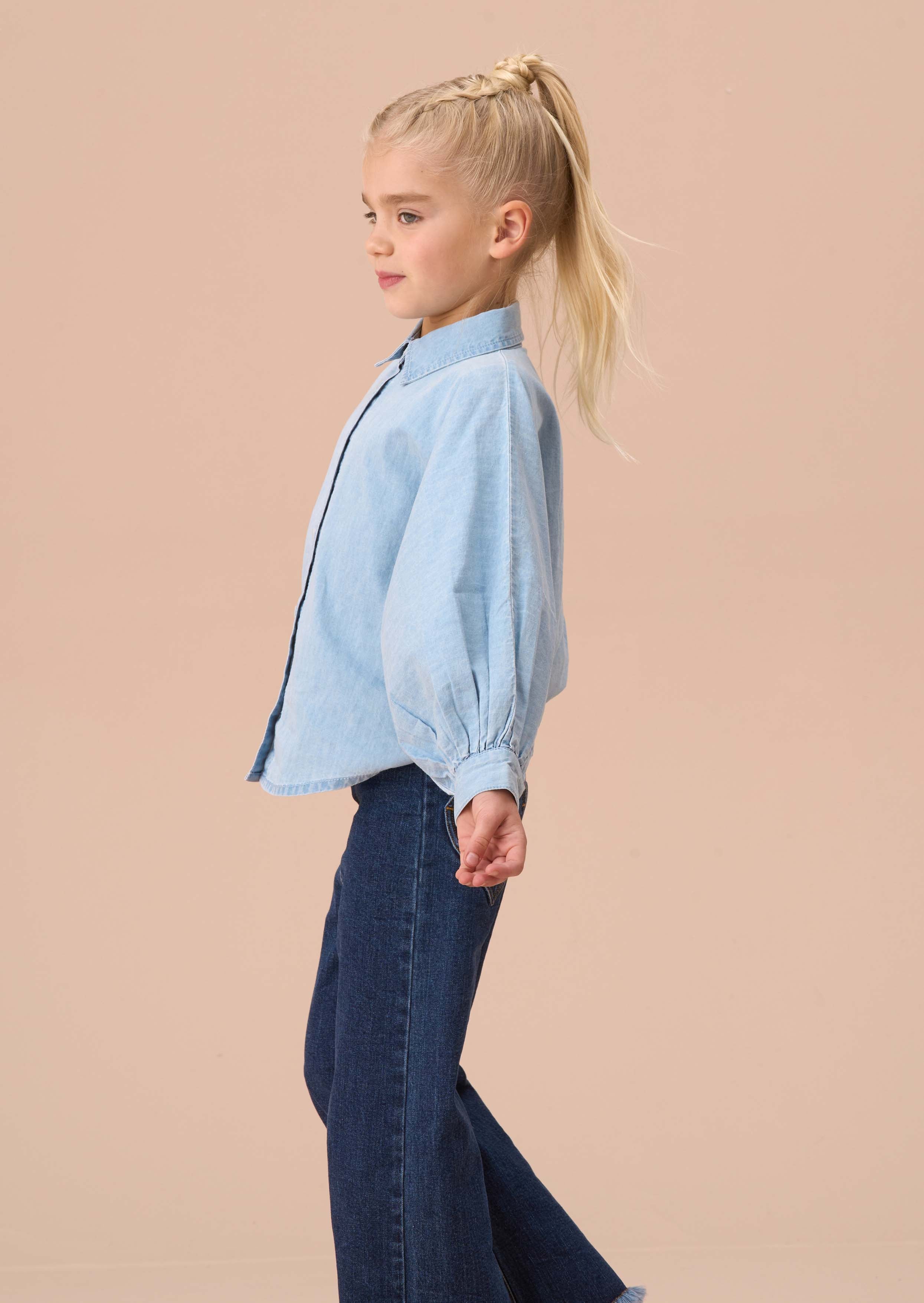 Online Girls Blue Denim Shirt