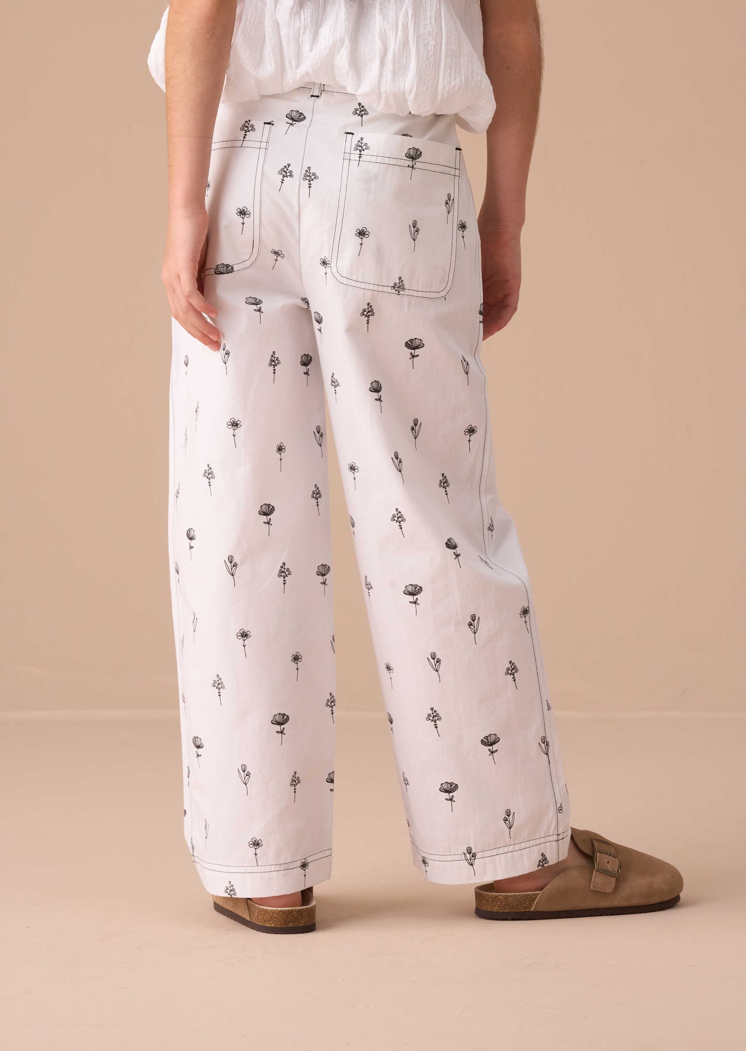Online Girls Ivory Poplin Trousers
