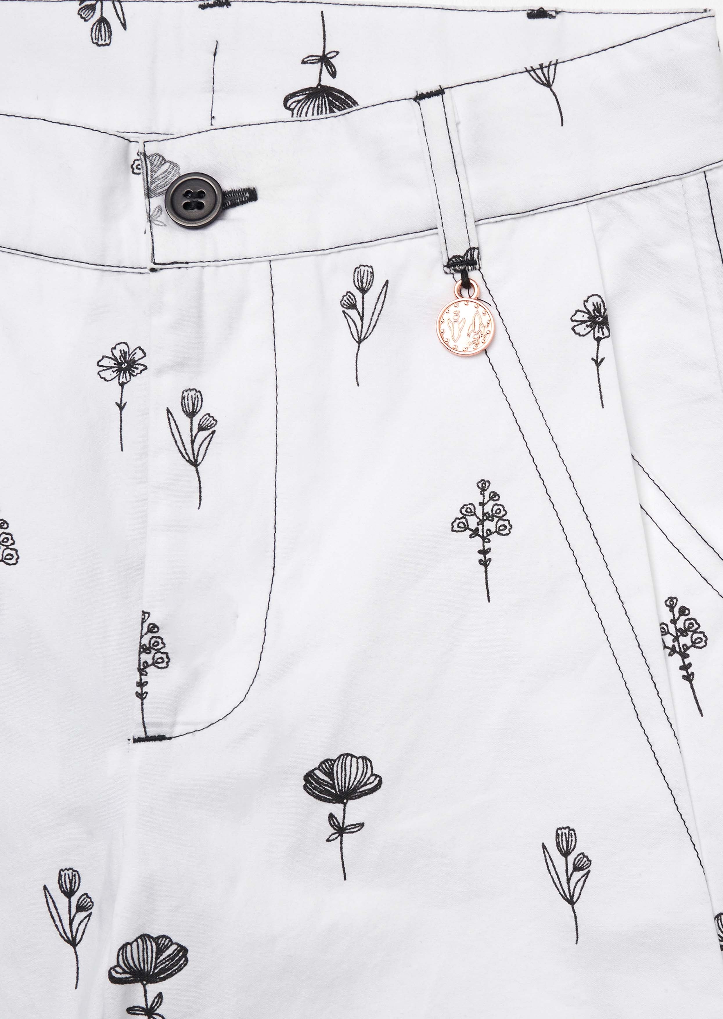 Buy Girls Ivory Poplin Trousers