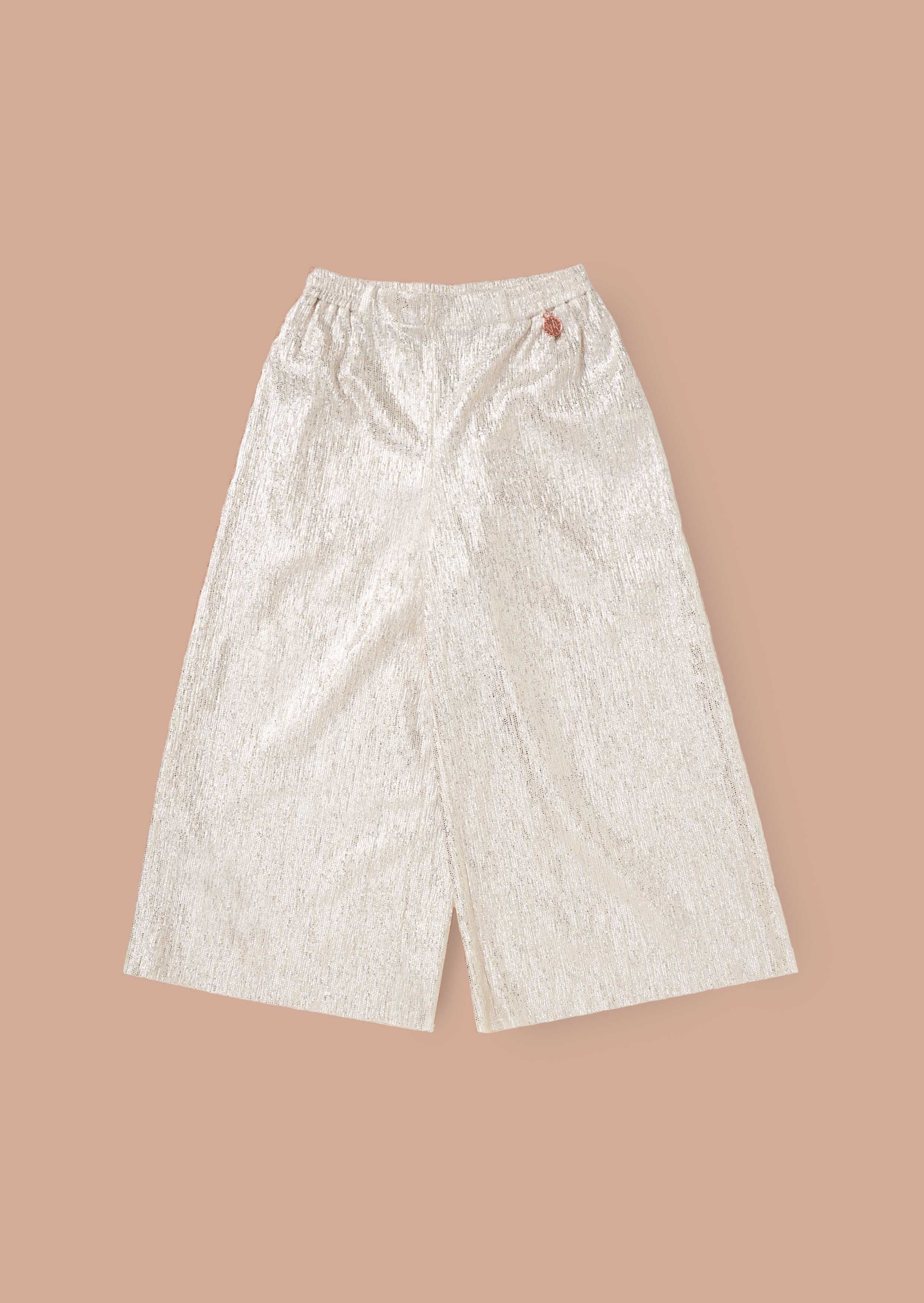 Palazzo Trousers Girls Silver Trouser