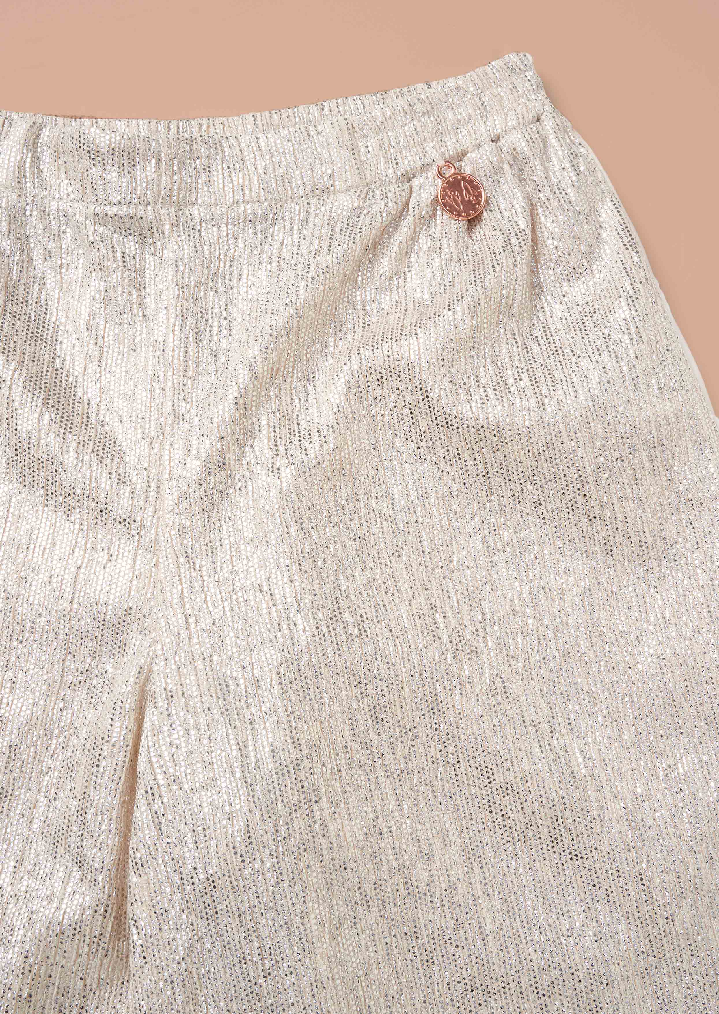 Metallic Silver Pants
