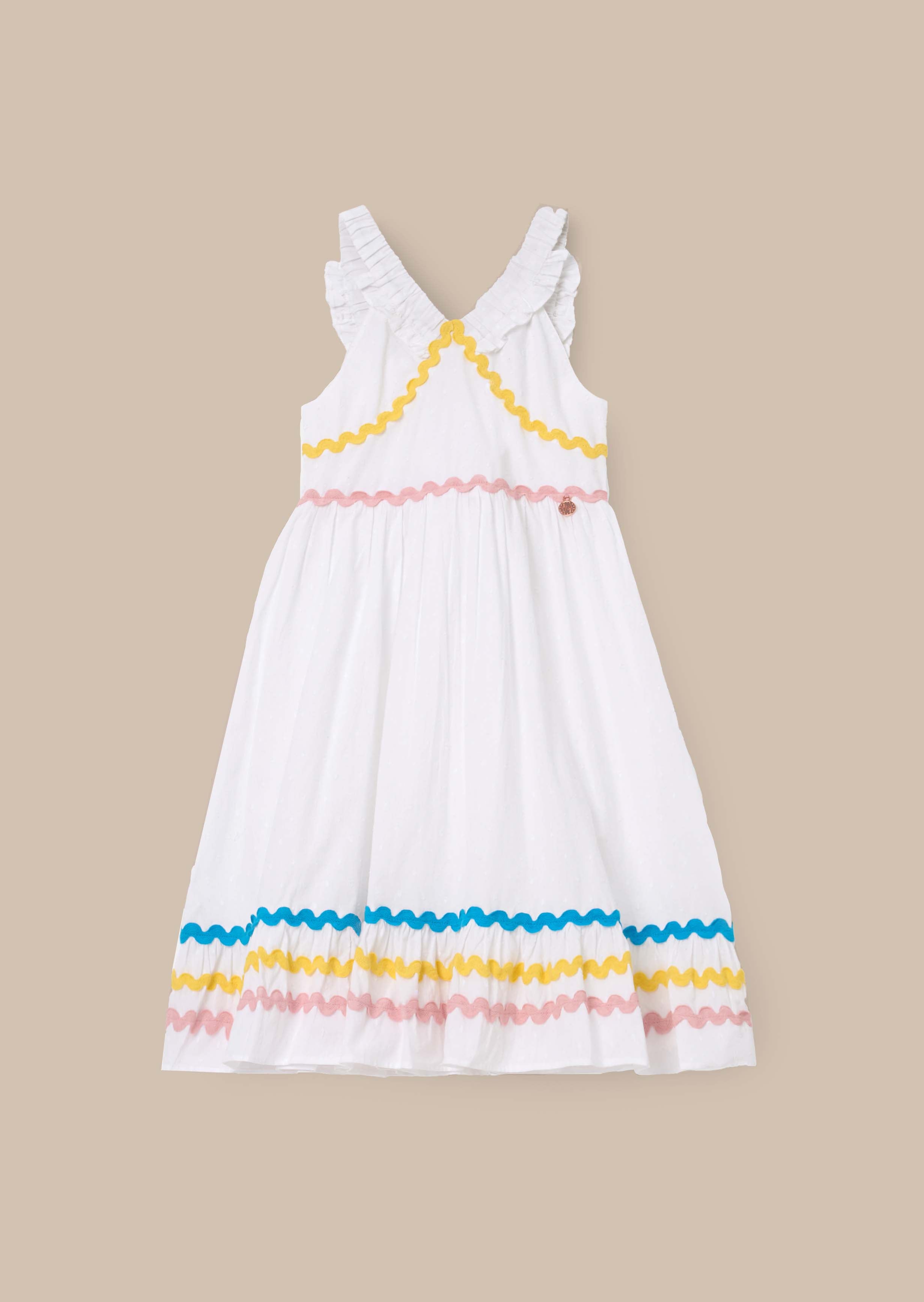 white ric rac dress