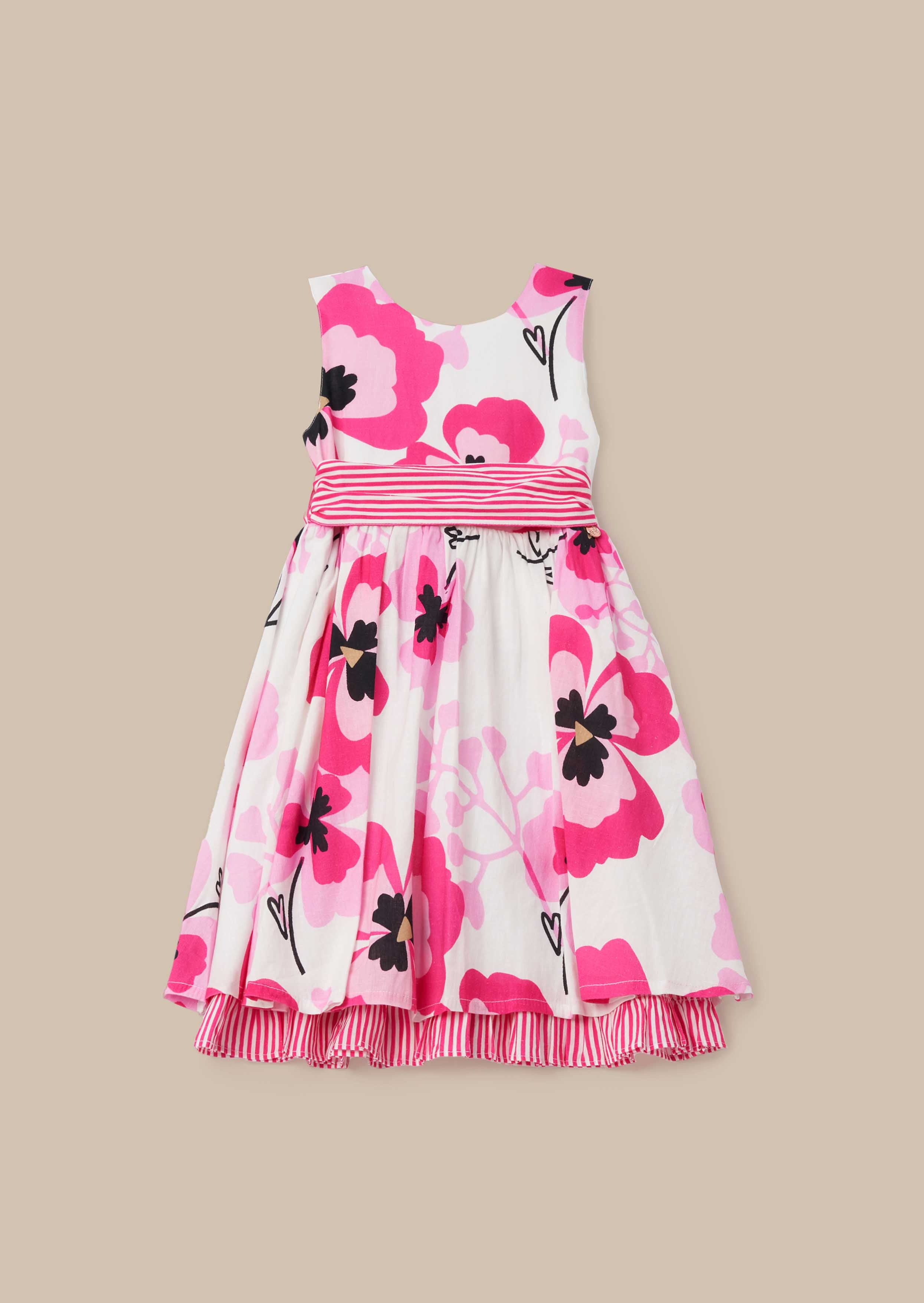 Buy Bella Pink Pansy Print Dress