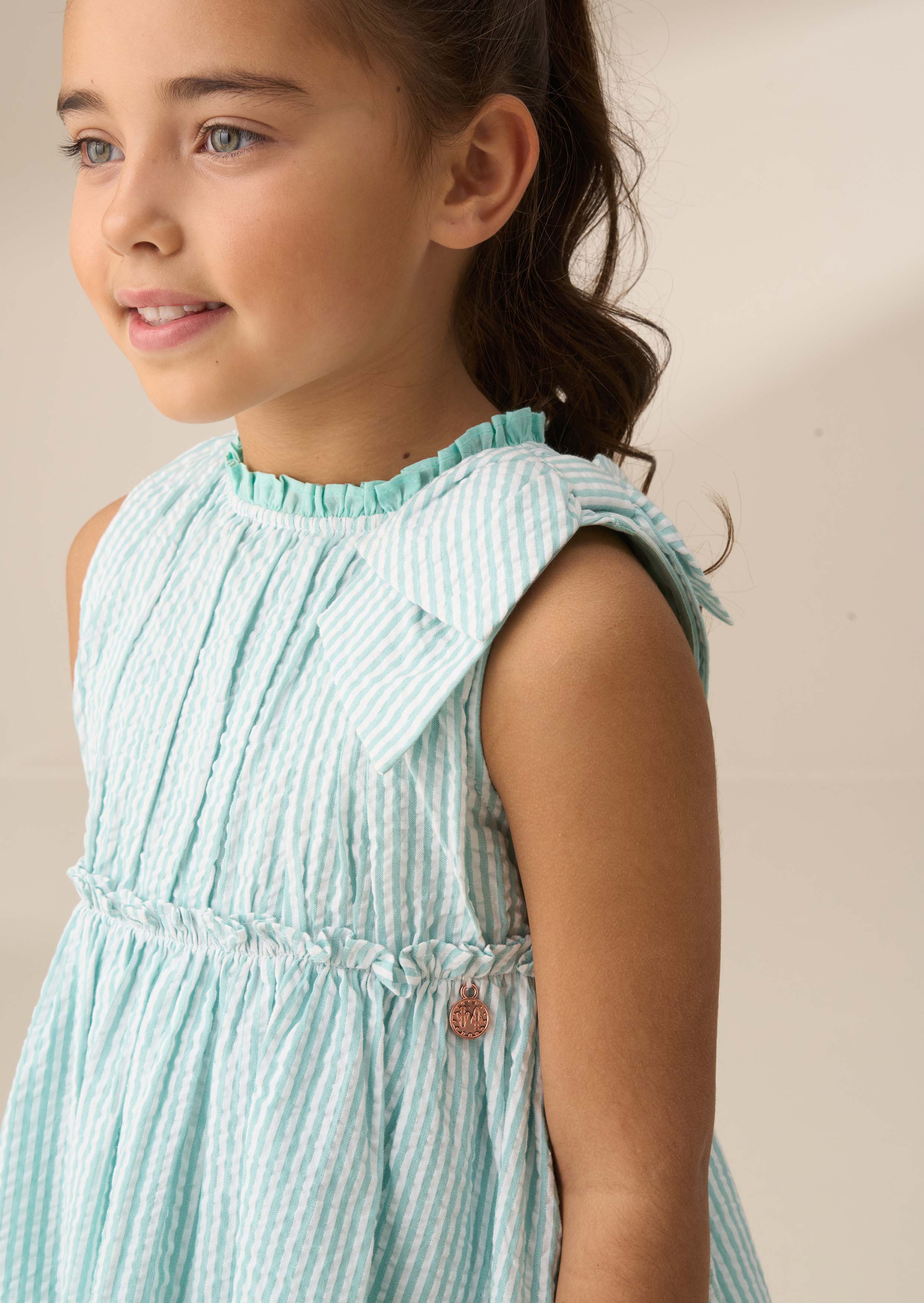 cotton seersucker dress girl