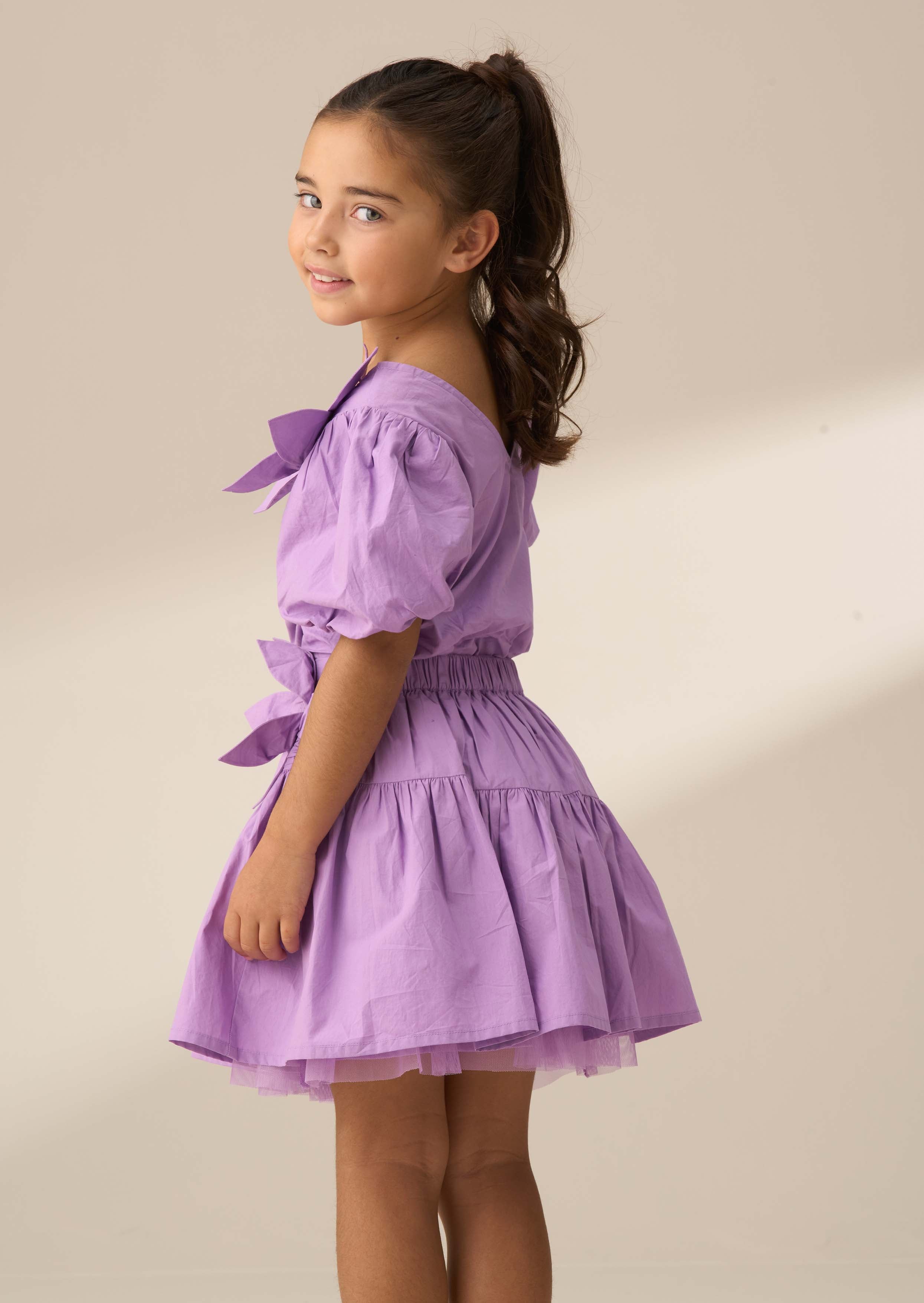 Maxi Girl Purple Woven Skirt