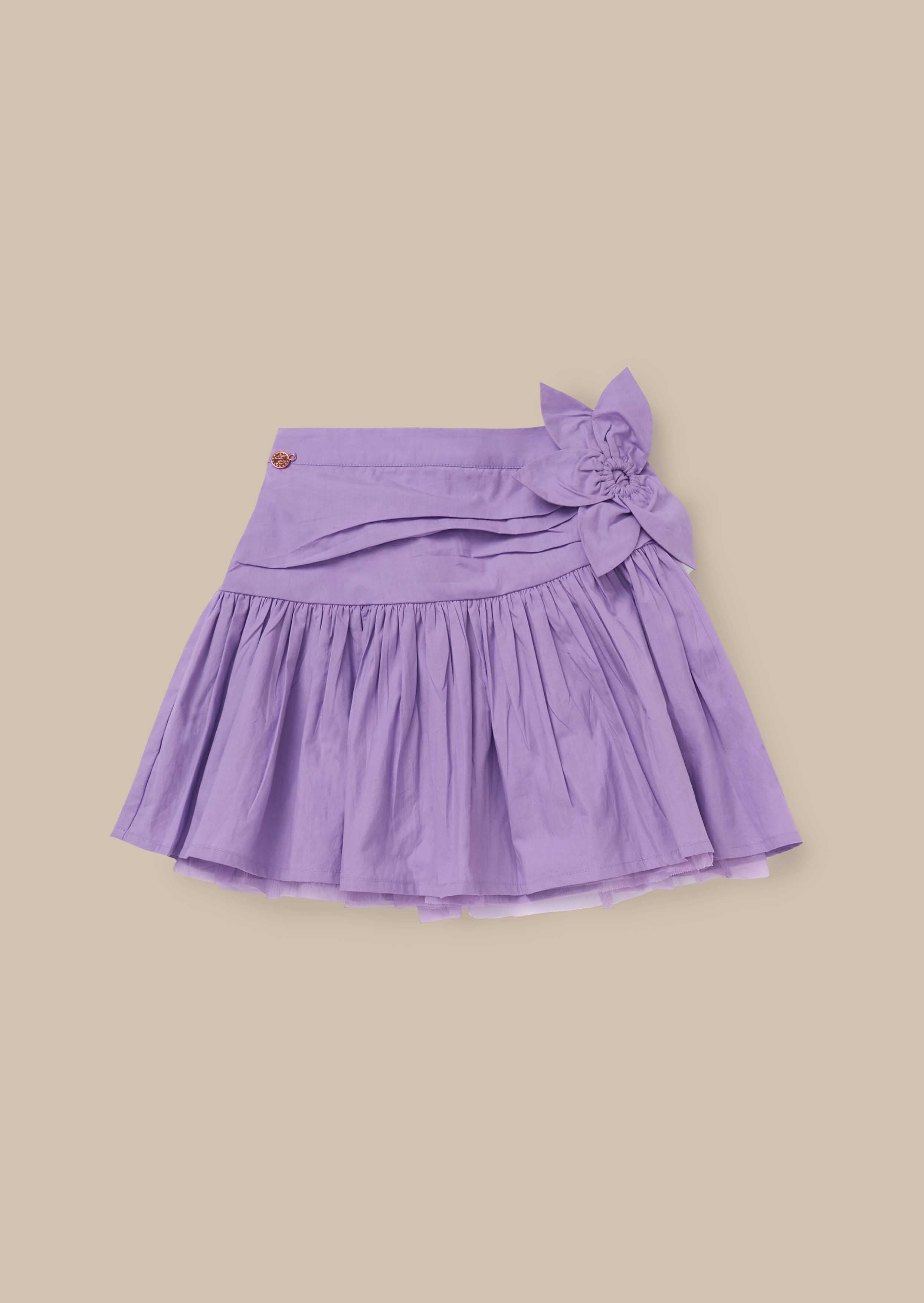 Midi Girl Purple Woven Skirt