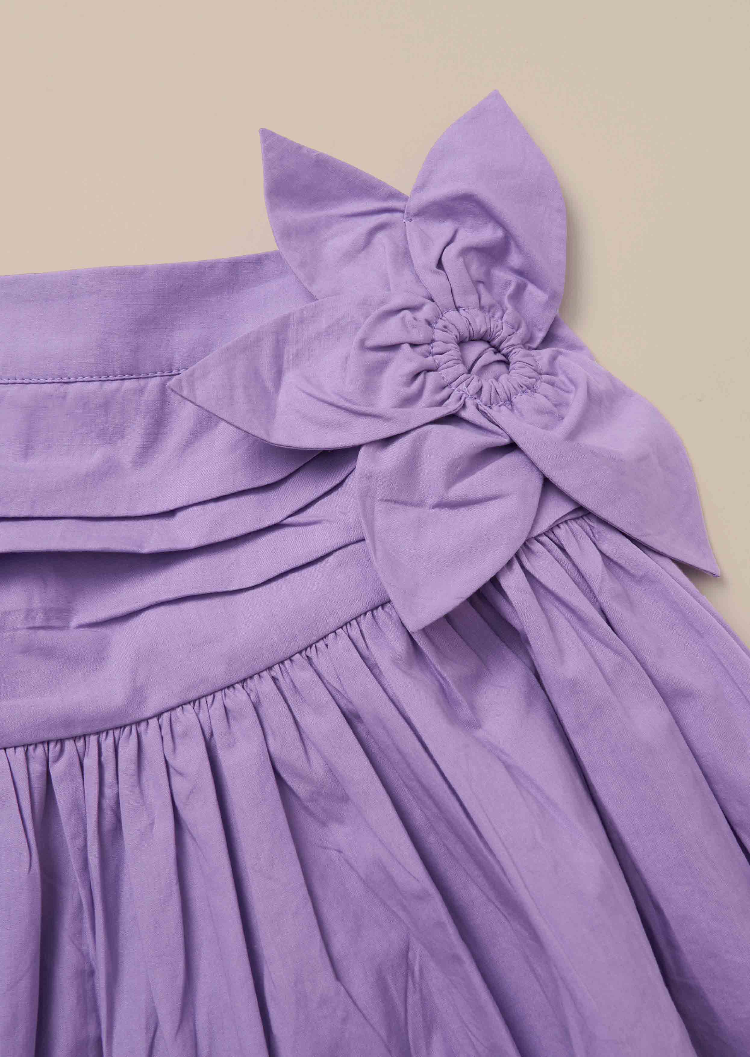 Buy Online Purple Corsage Woven Skirt