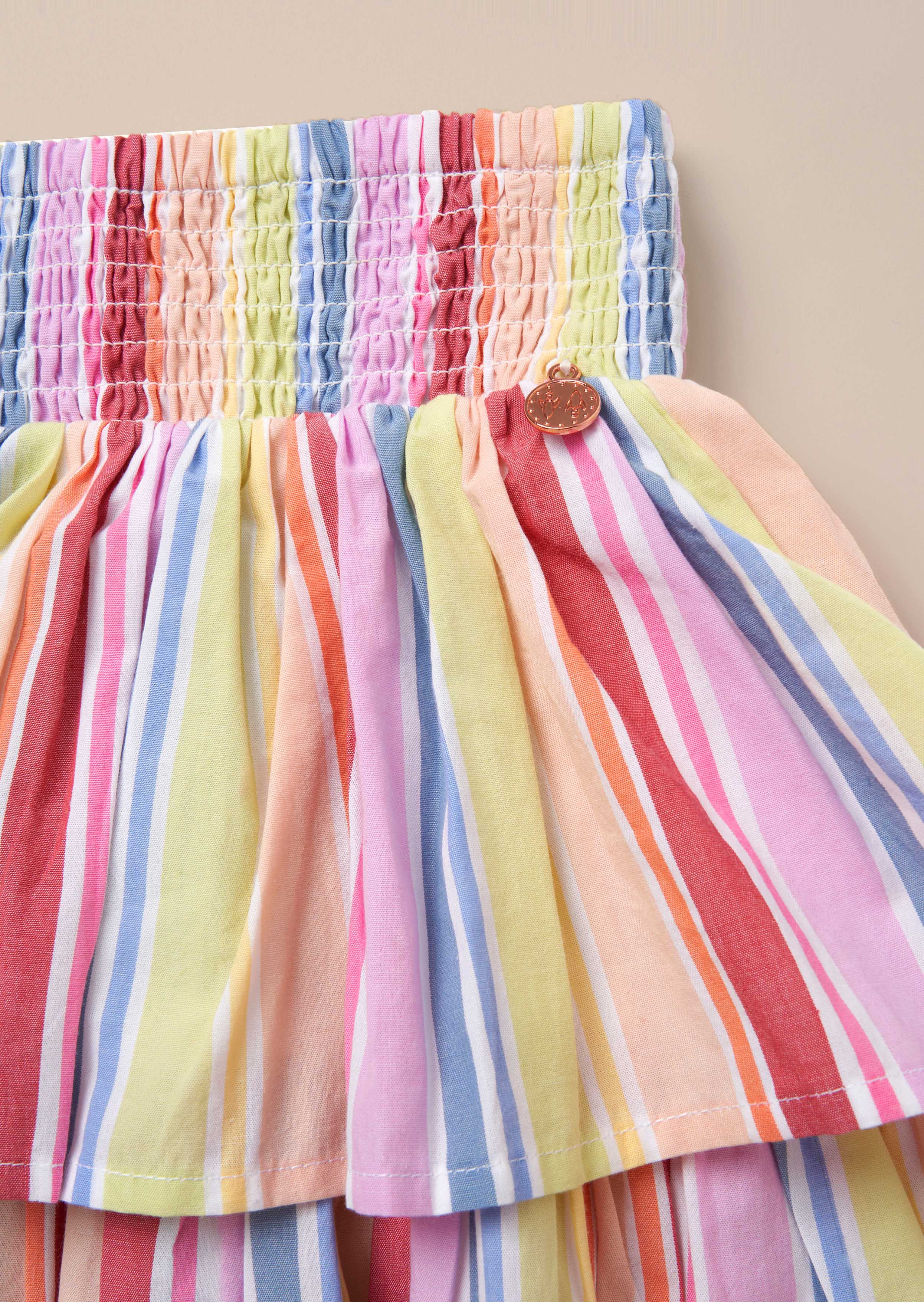 buy online Multi Stripe Tiered Skirt
