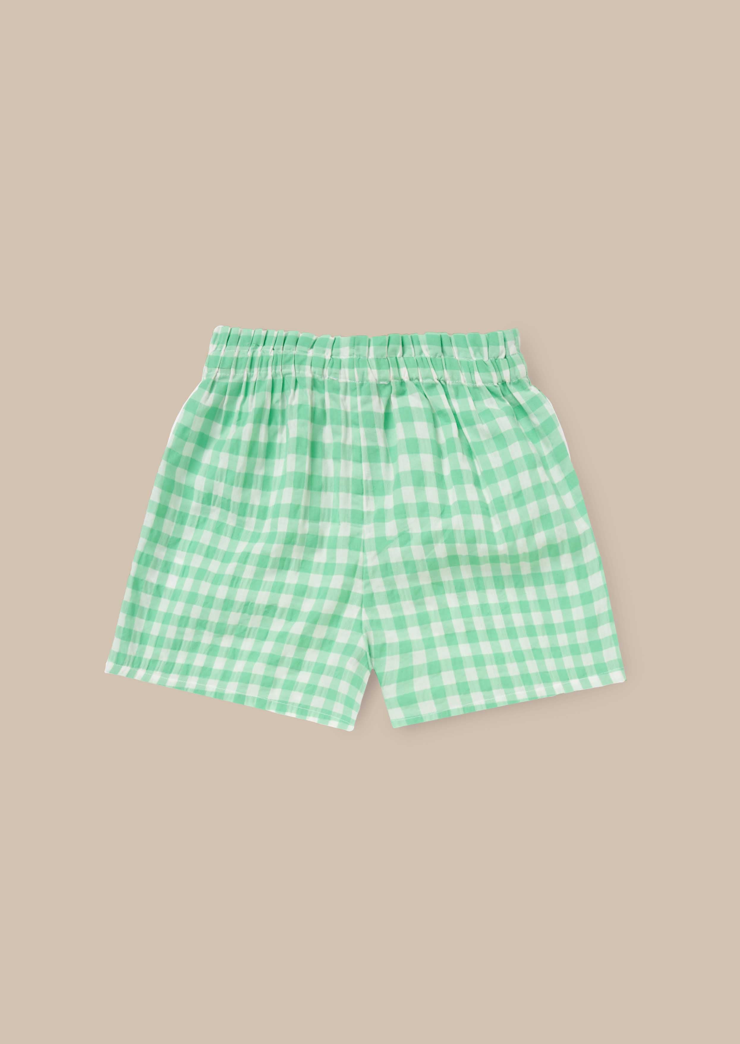 Buy Green Gingham Short