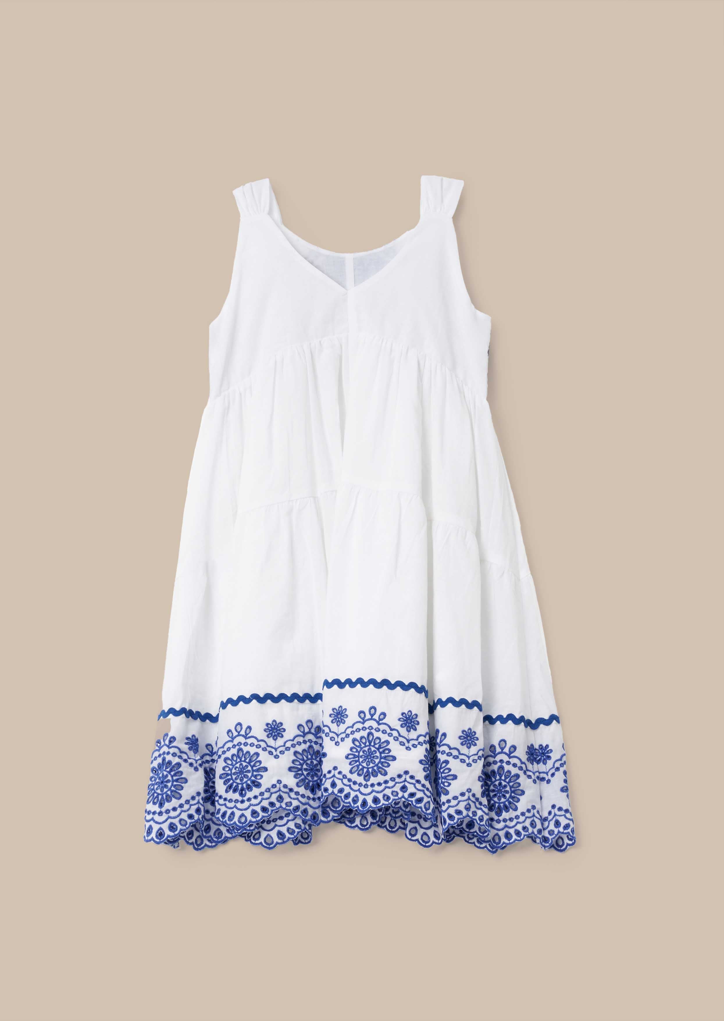 White Embroidered Sundress outfit