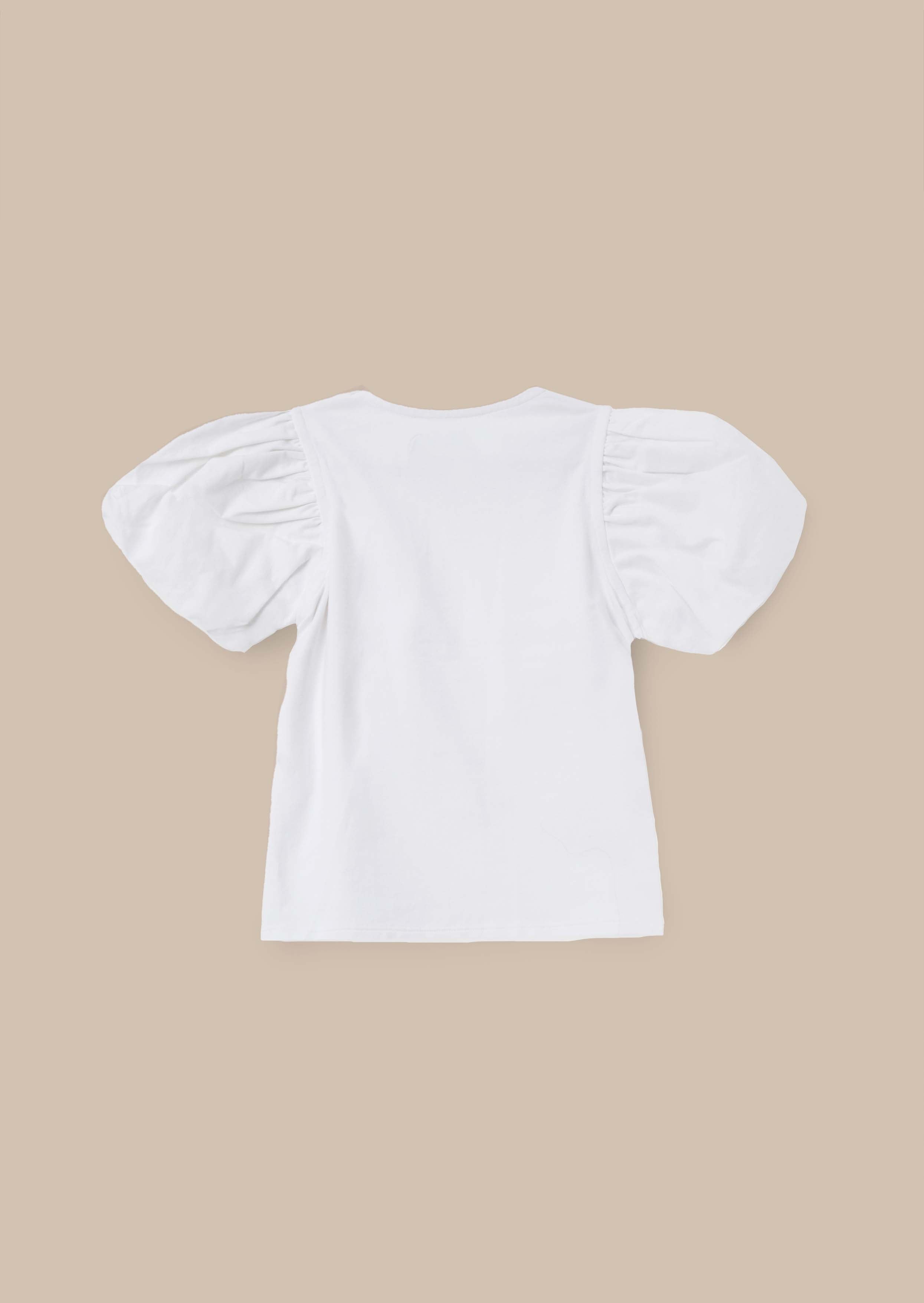 Buy White Flower Applique Tee