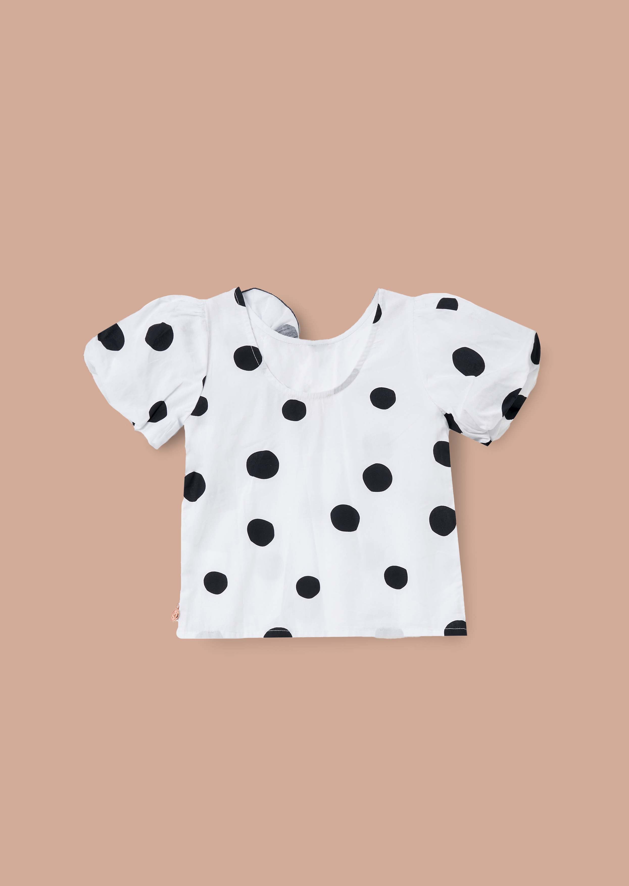 Buy Girls White Spotty Corsage Top