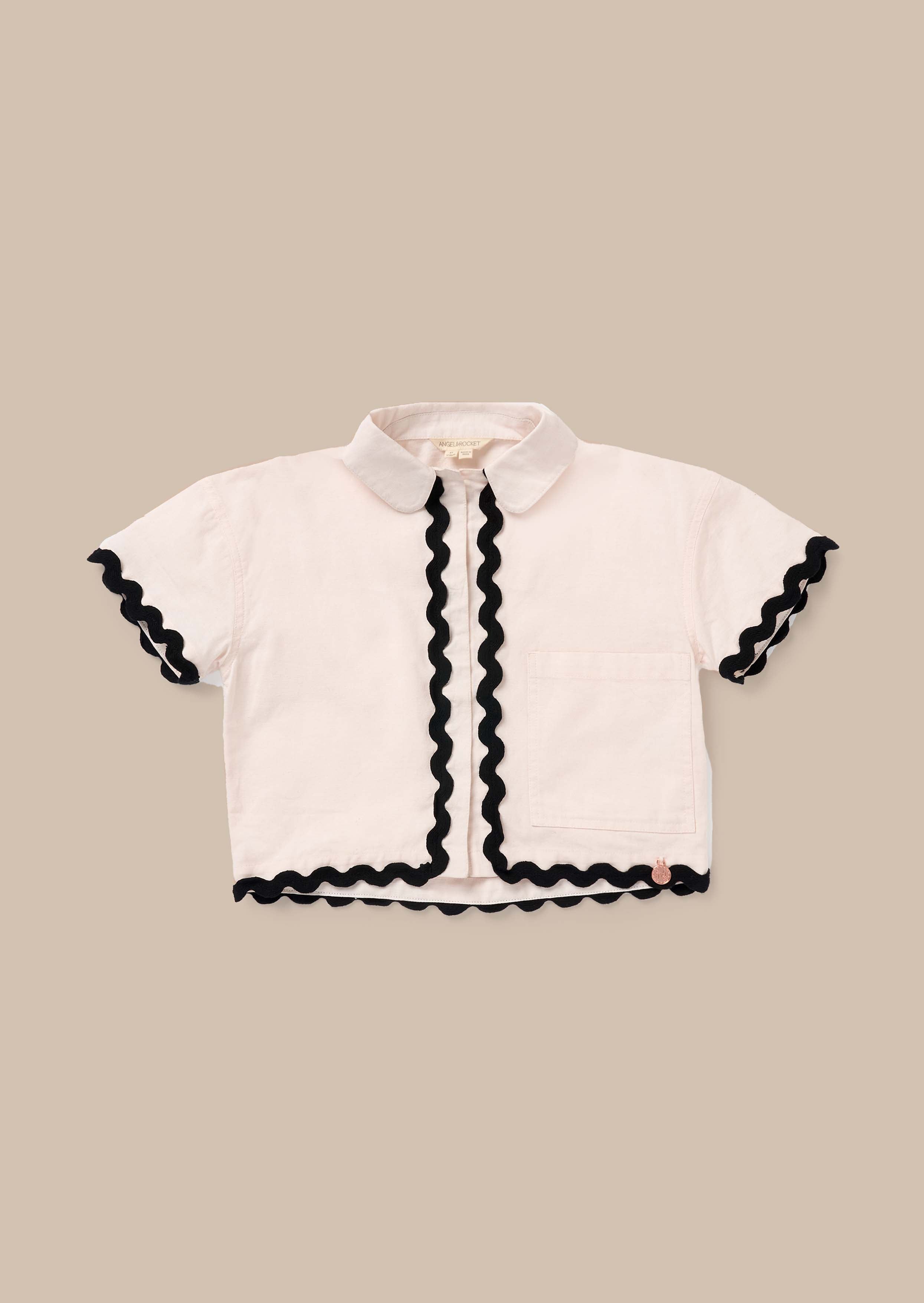 Buy Ivory Ric Rac Shirt & Short Set