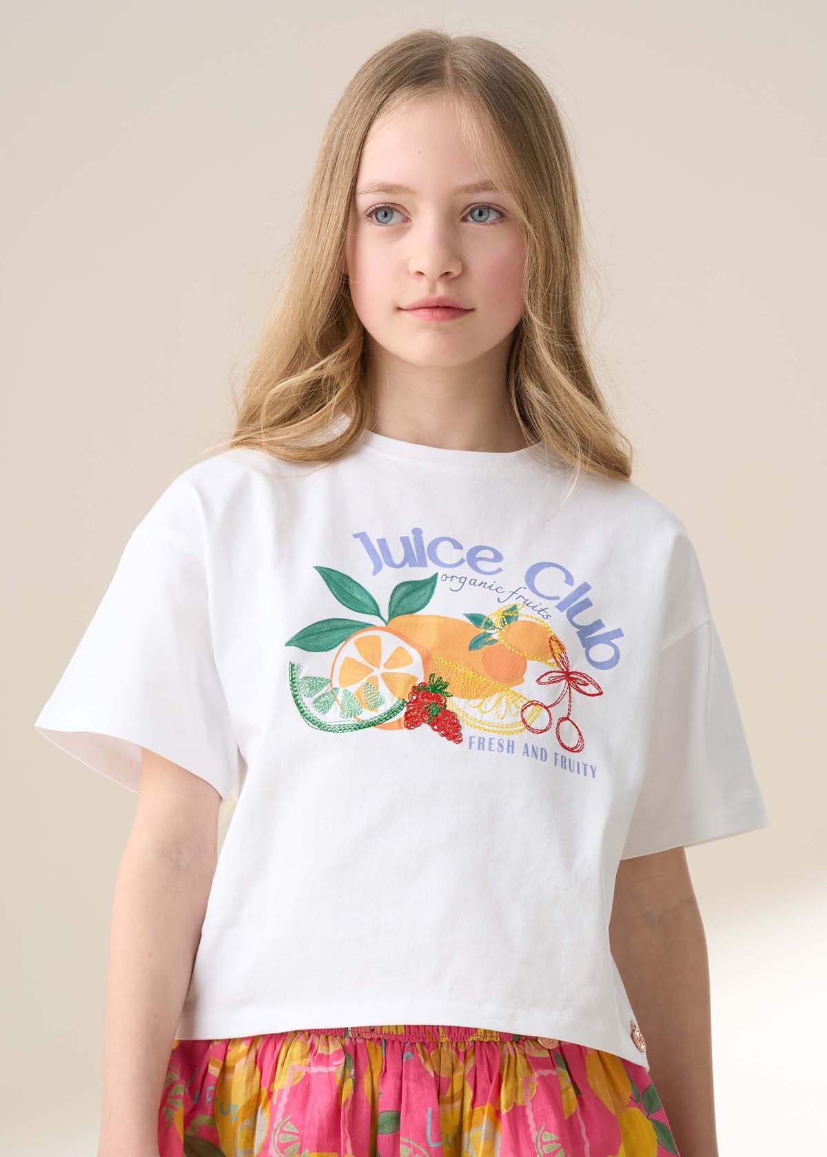 Clemmie White Embellished Tee