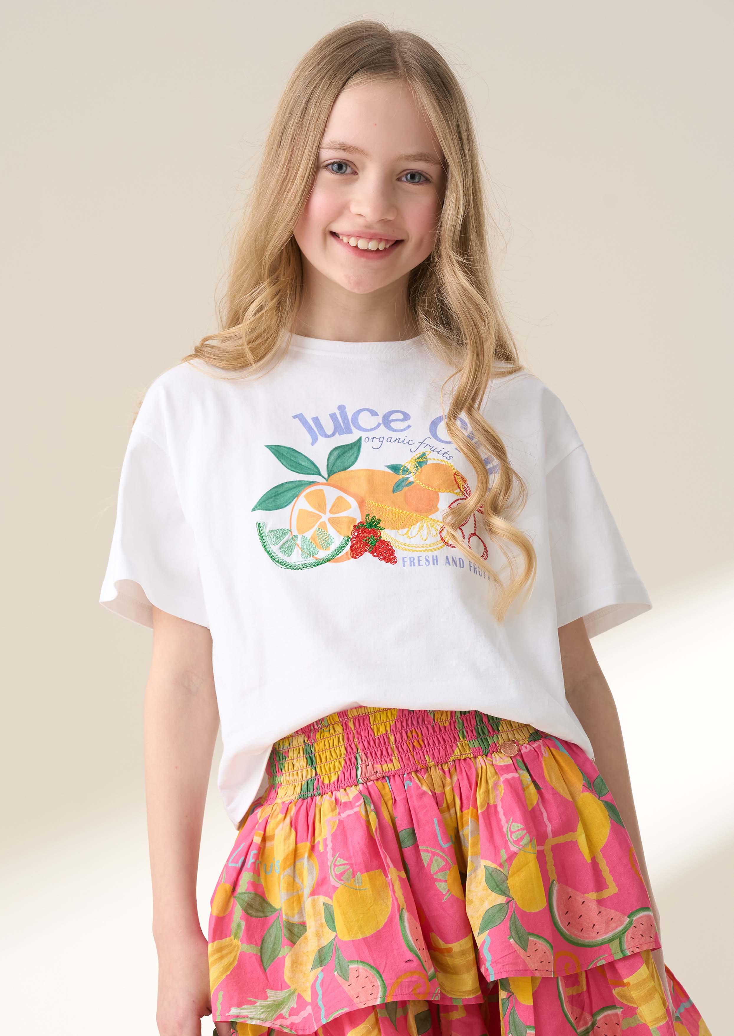 Clemmie White Embellished Tee