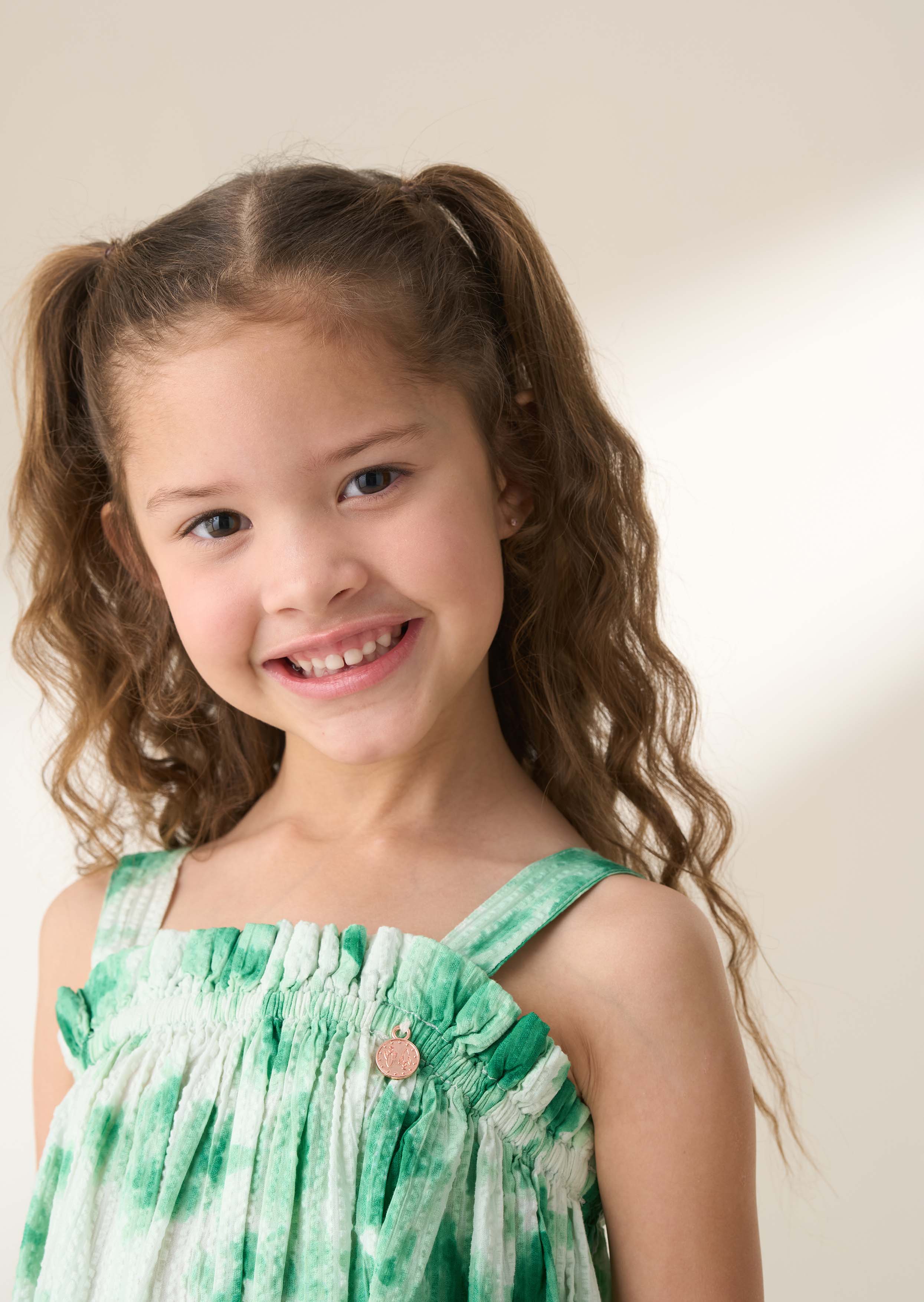 Sleeveless Green Tie Dye Sun Dress