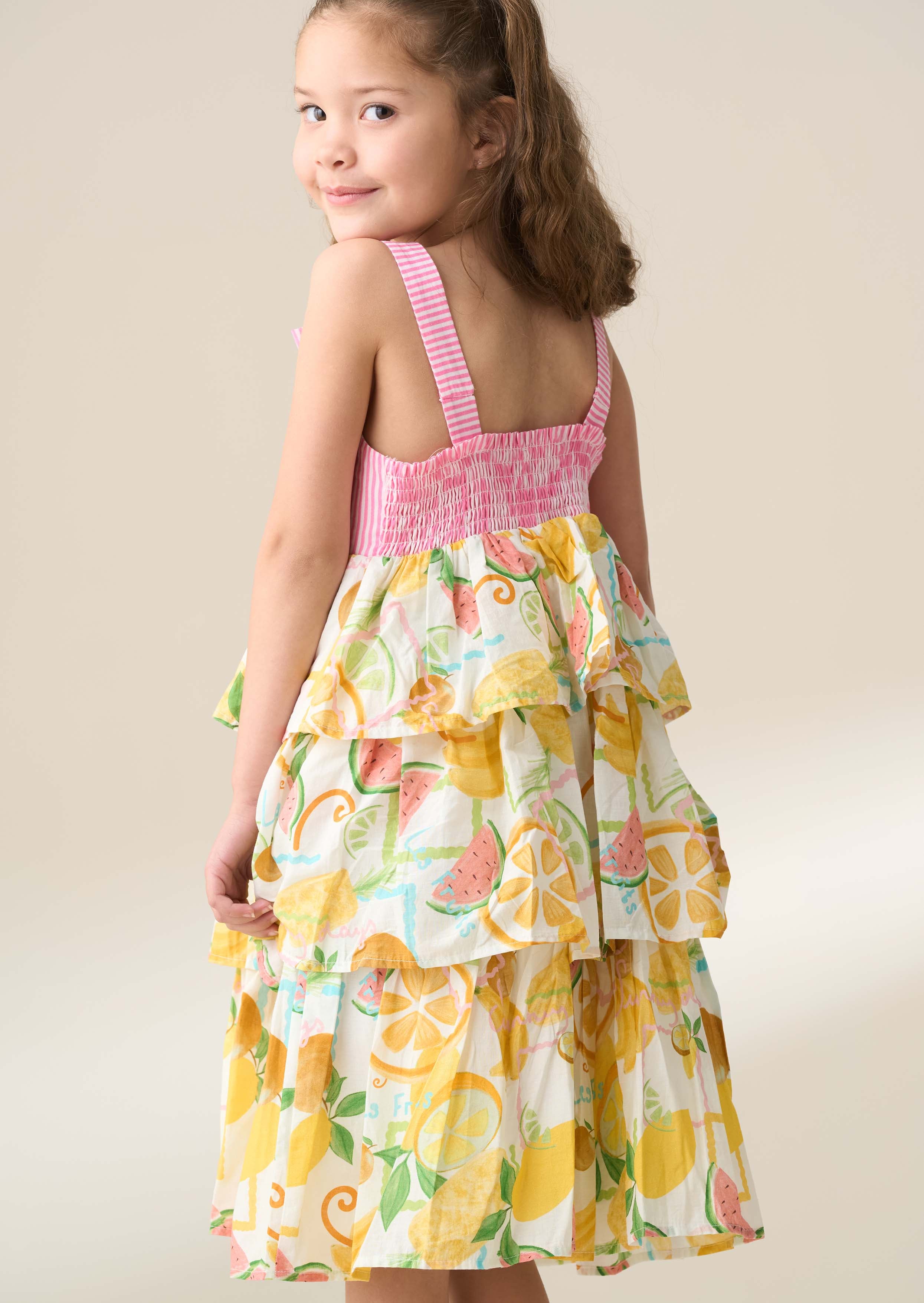 Girl Multi Tiered Fruit Sundress Pattern