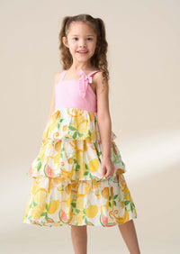 Lydia Multi Tiered Fruit Sun Dress