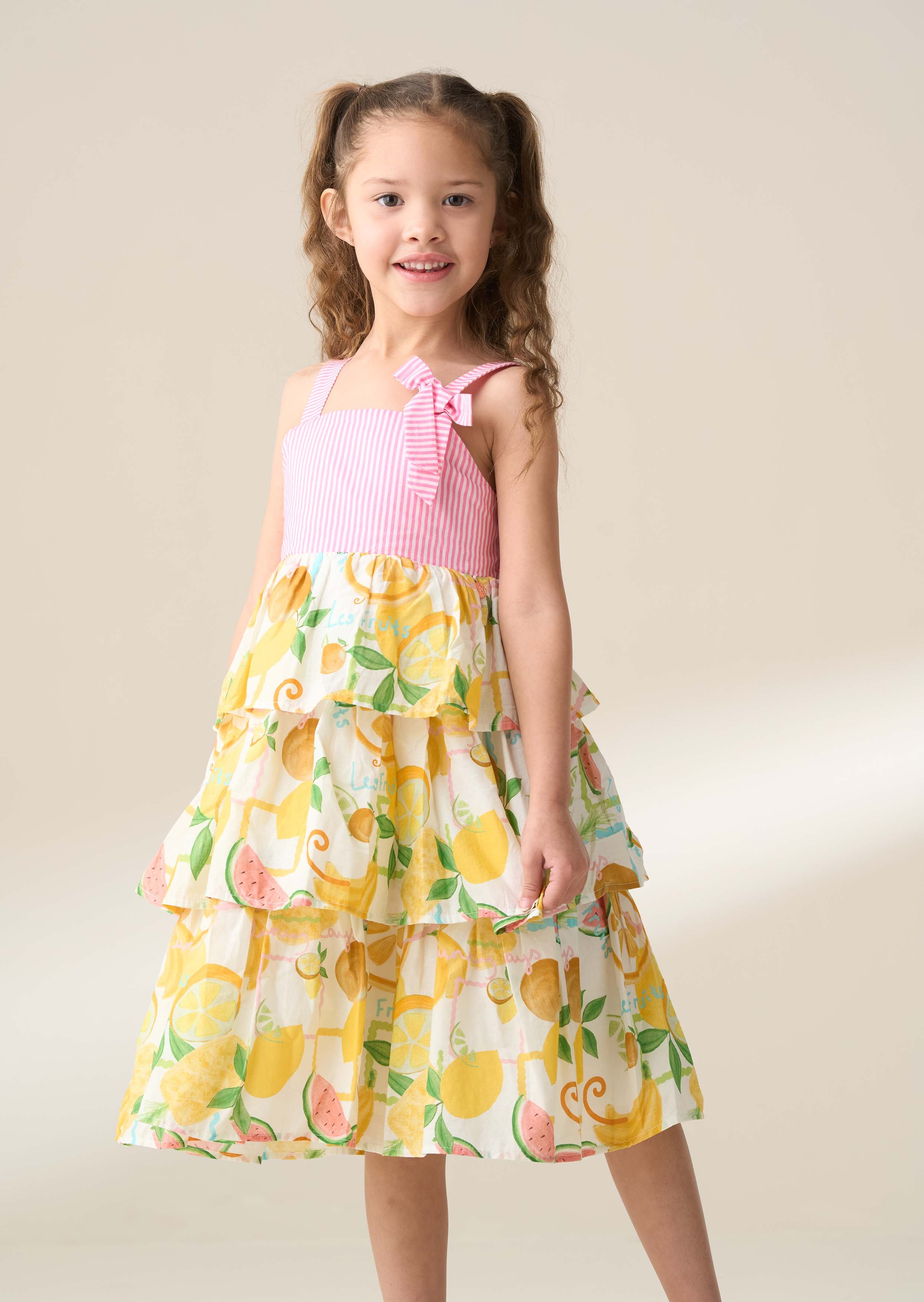 Girl Multi Tiered Fruit Sundress