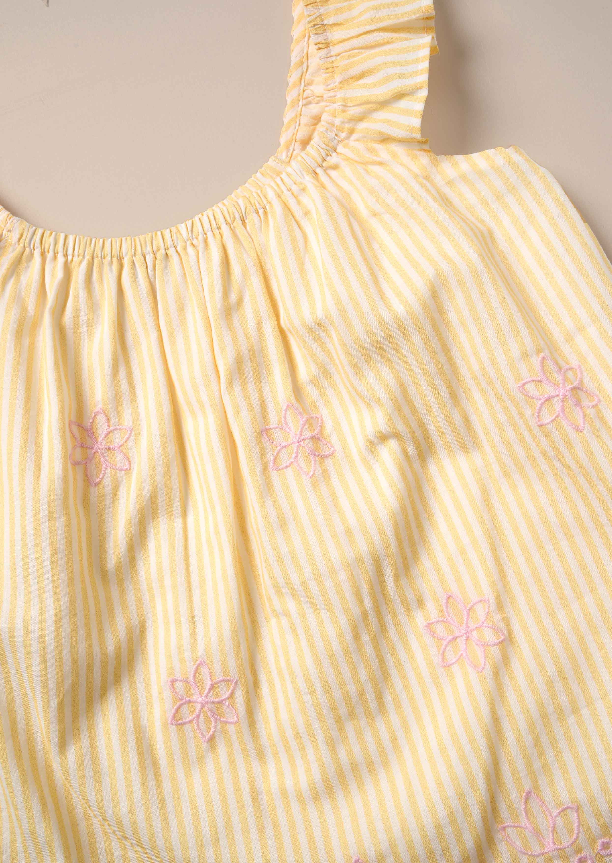 Outfit Yellow Broderie Pj Set