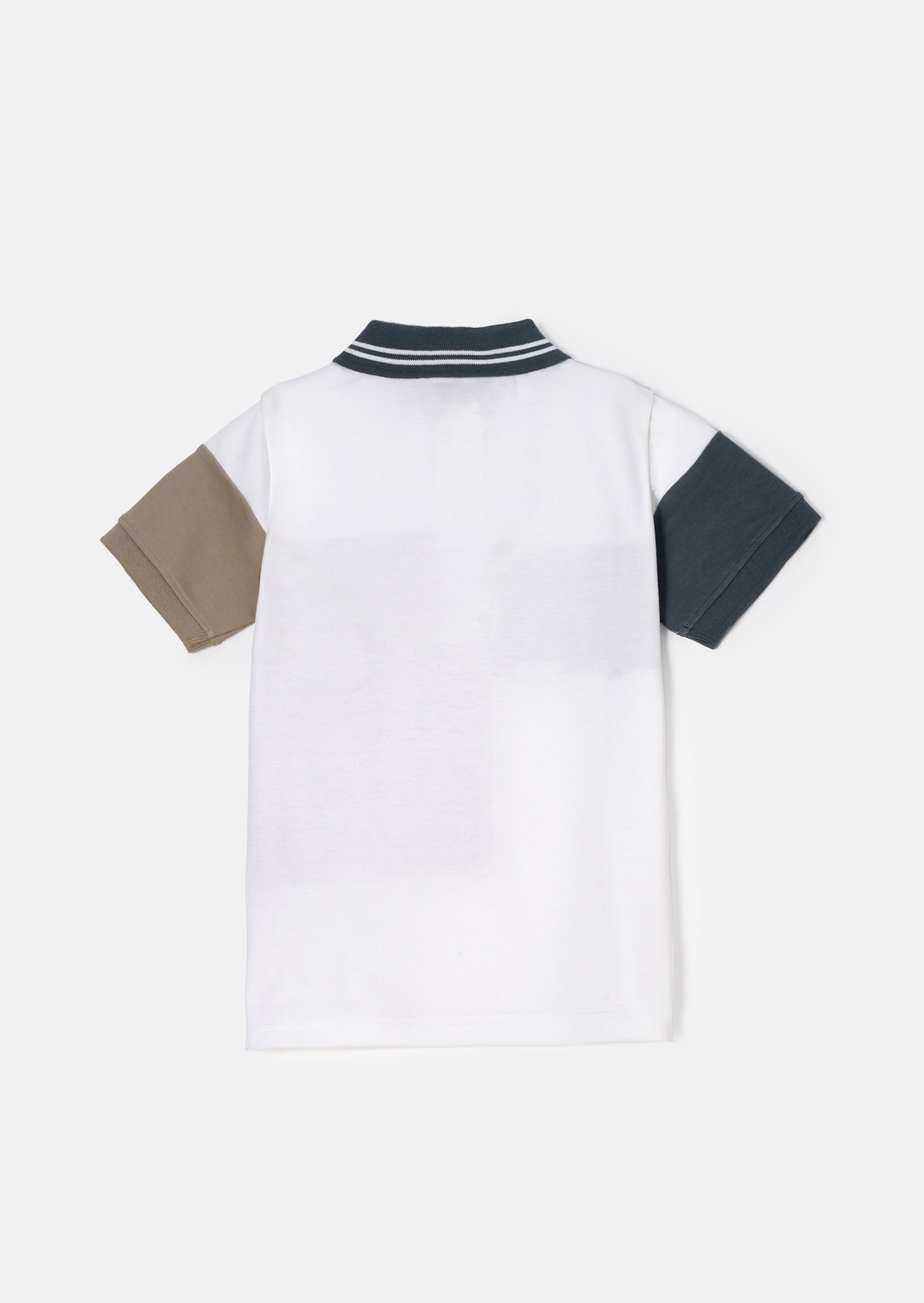 Kane White Textured Block Polo