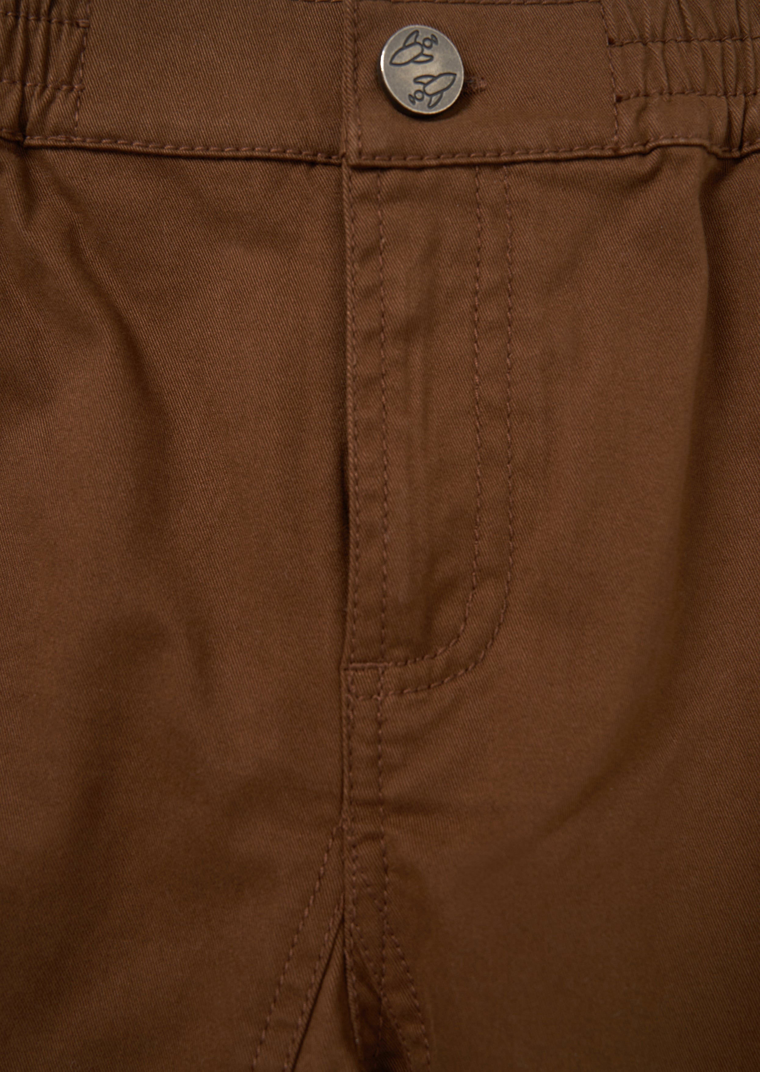Boys Solid Cotton Brown Smart Chino Pants