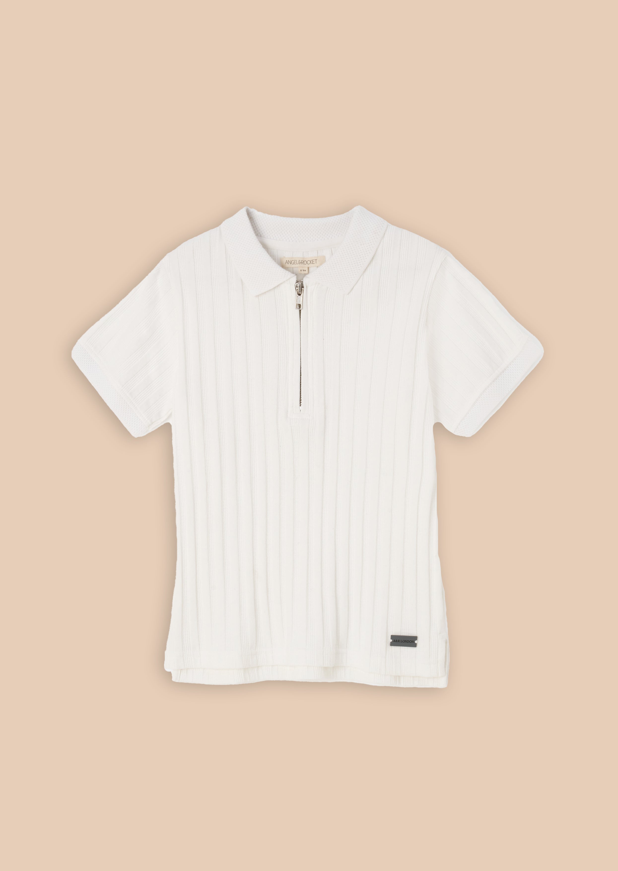 Hartley Textured Rib Quarter Zip Polo