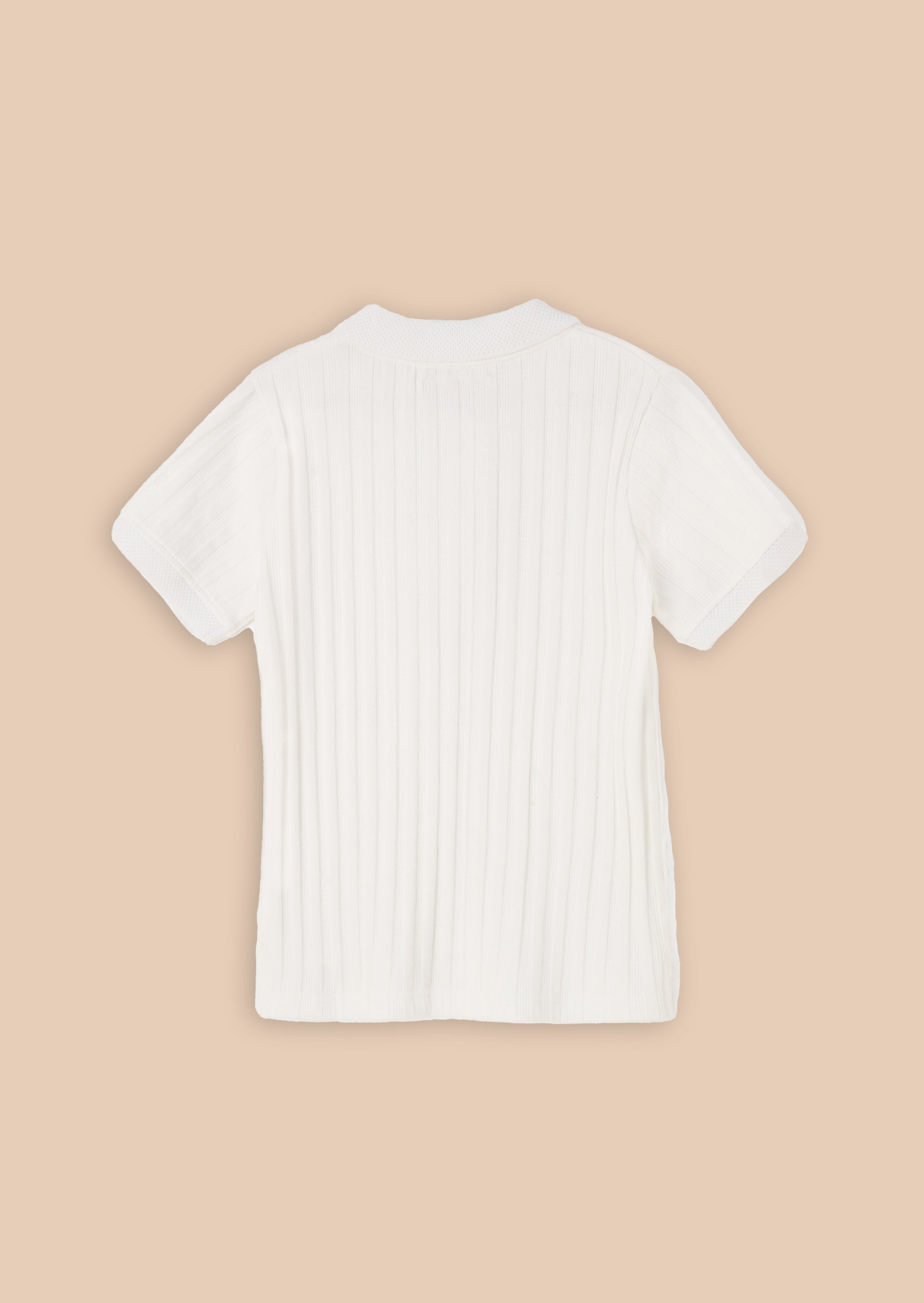 Hartley Textured Rib Quarter Zip Polo