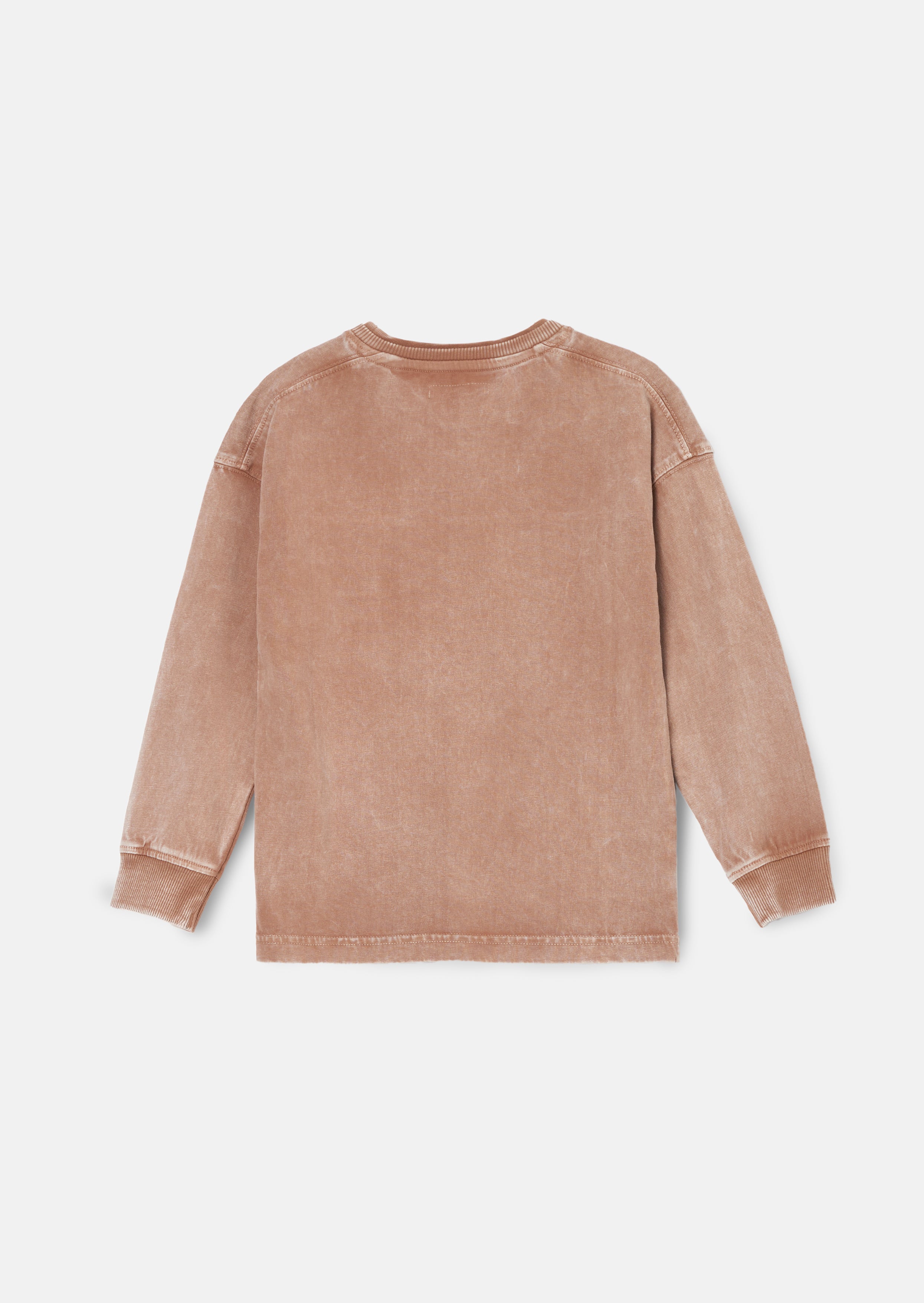 Evan Taupe Long Sleeve Washed Tee