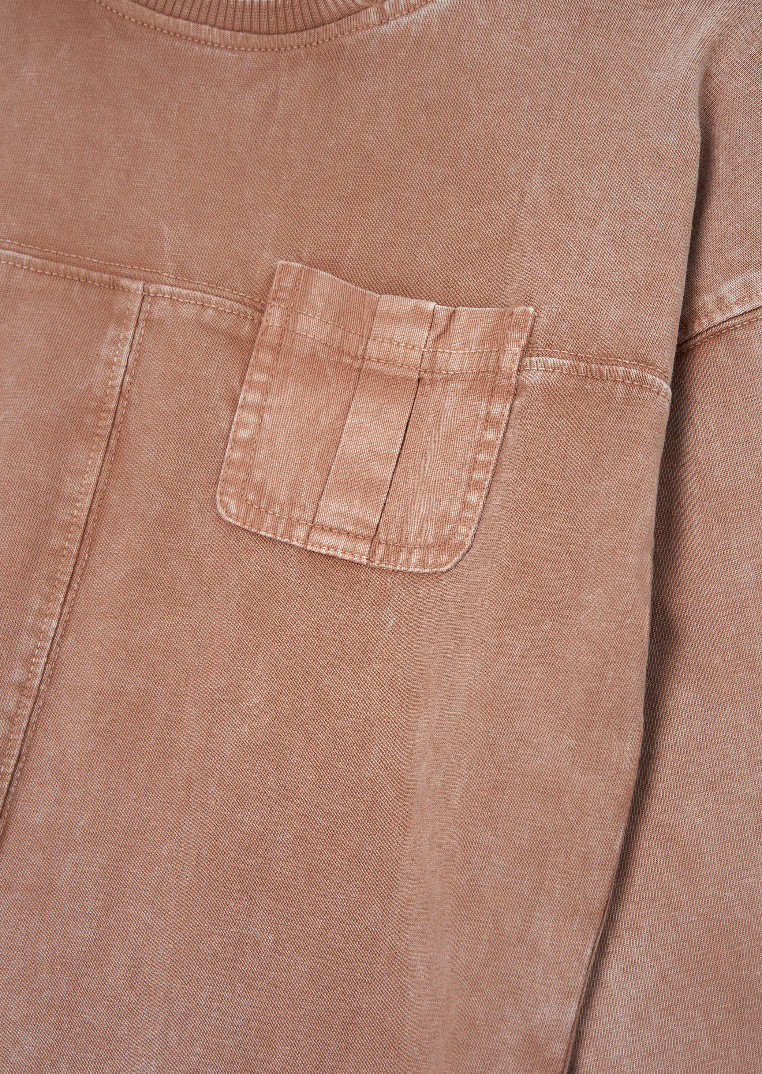 Evan Taupe Long Sleeve Washed Tee