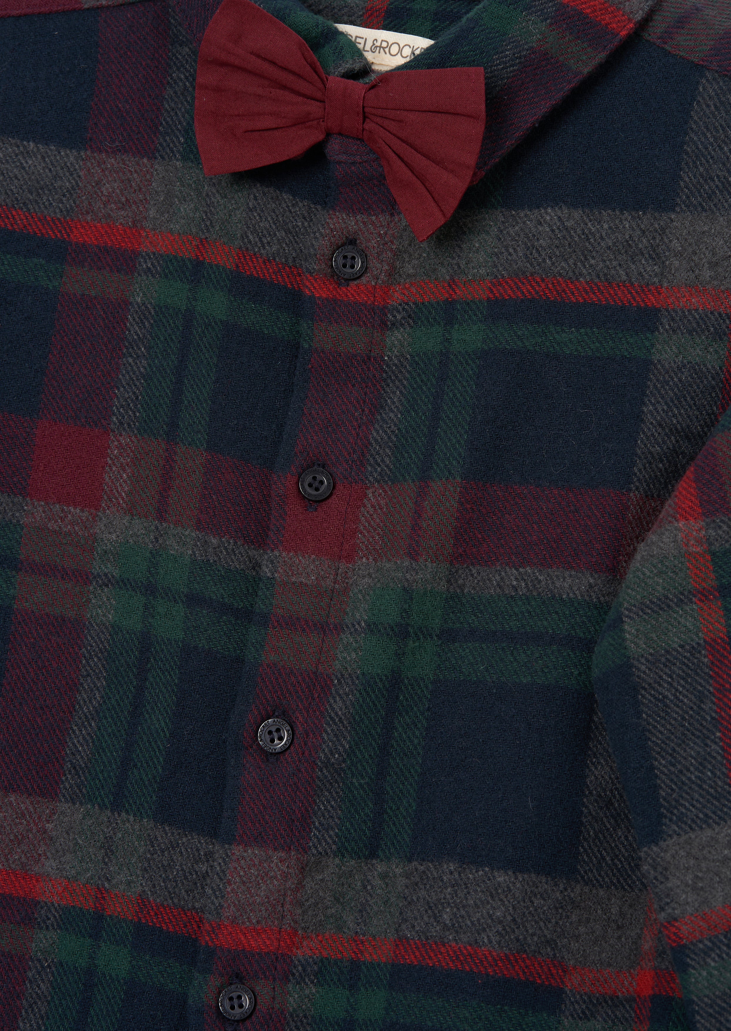 Joseph Red Brushed Check Shirt With Bow Tie