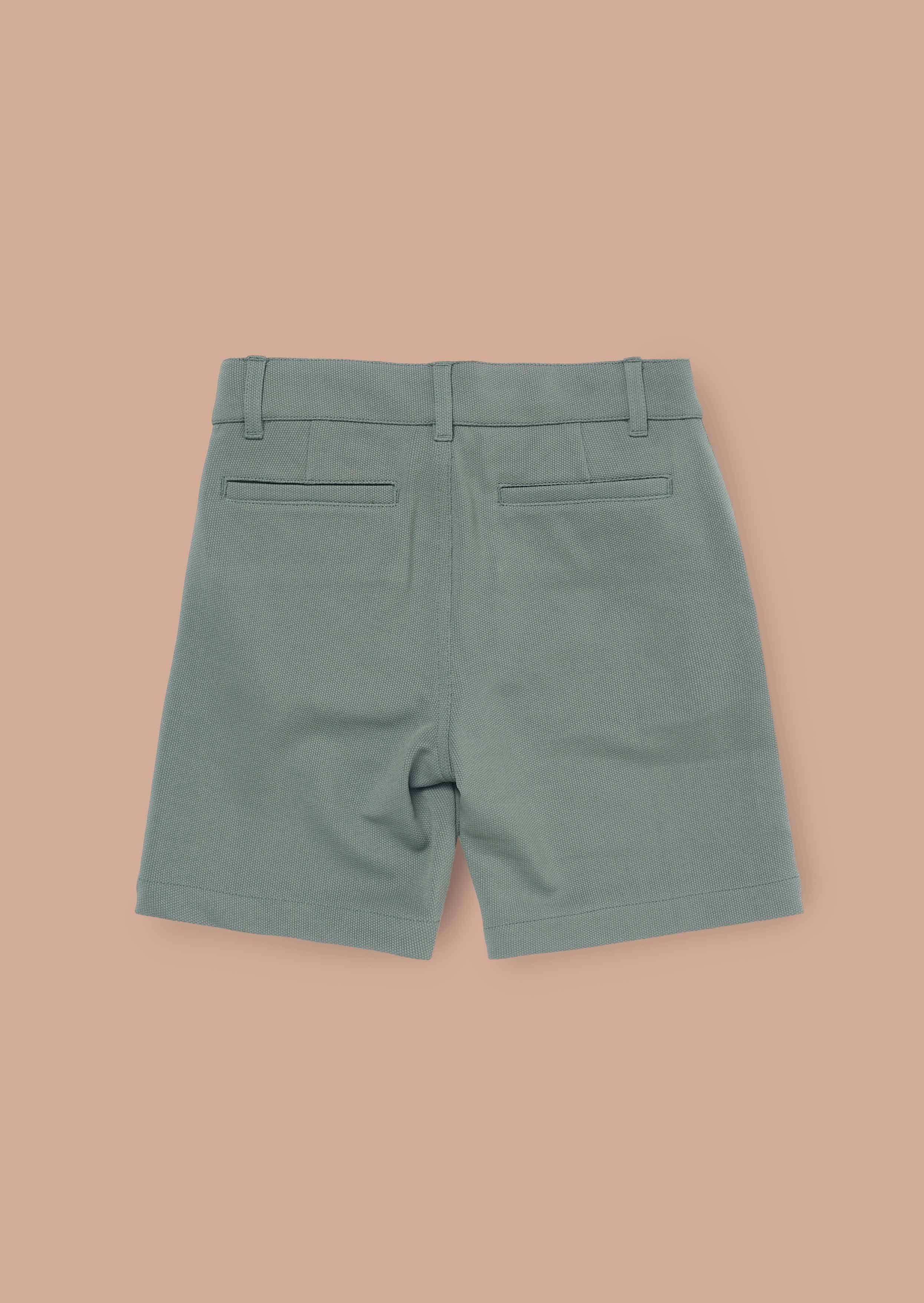 Online Boys Green Smart Textured Short