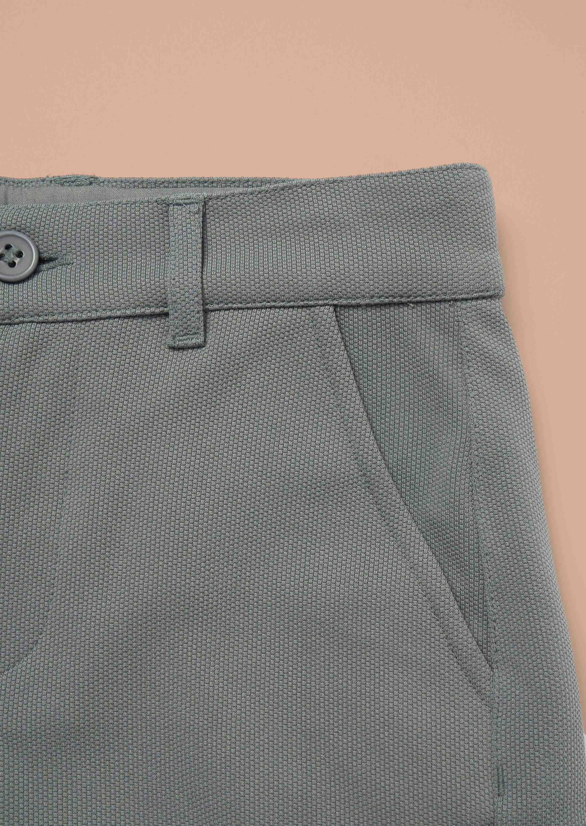 Buy Boys Green Smart Textured Short