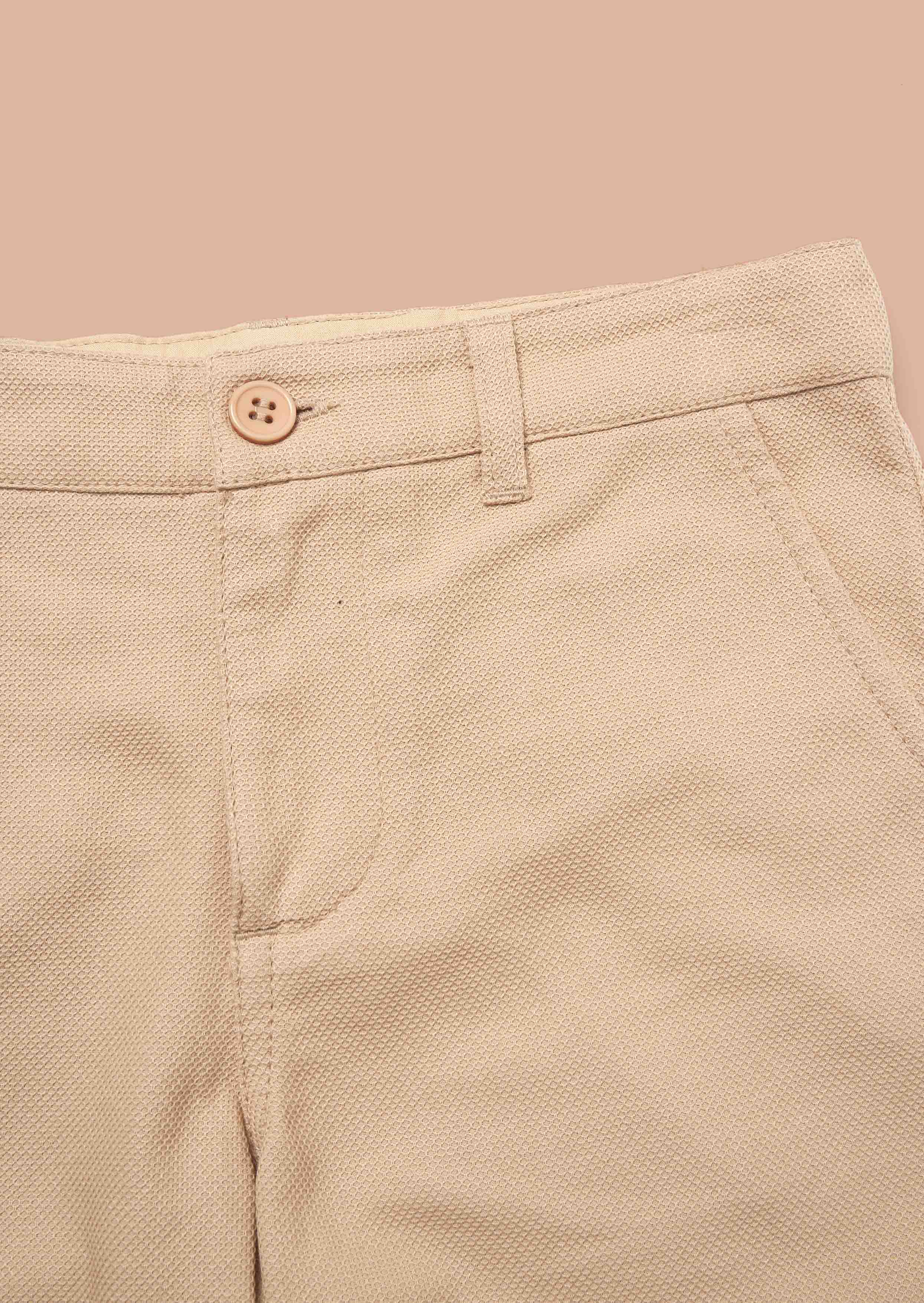 Solid Stone Textured Smart Short