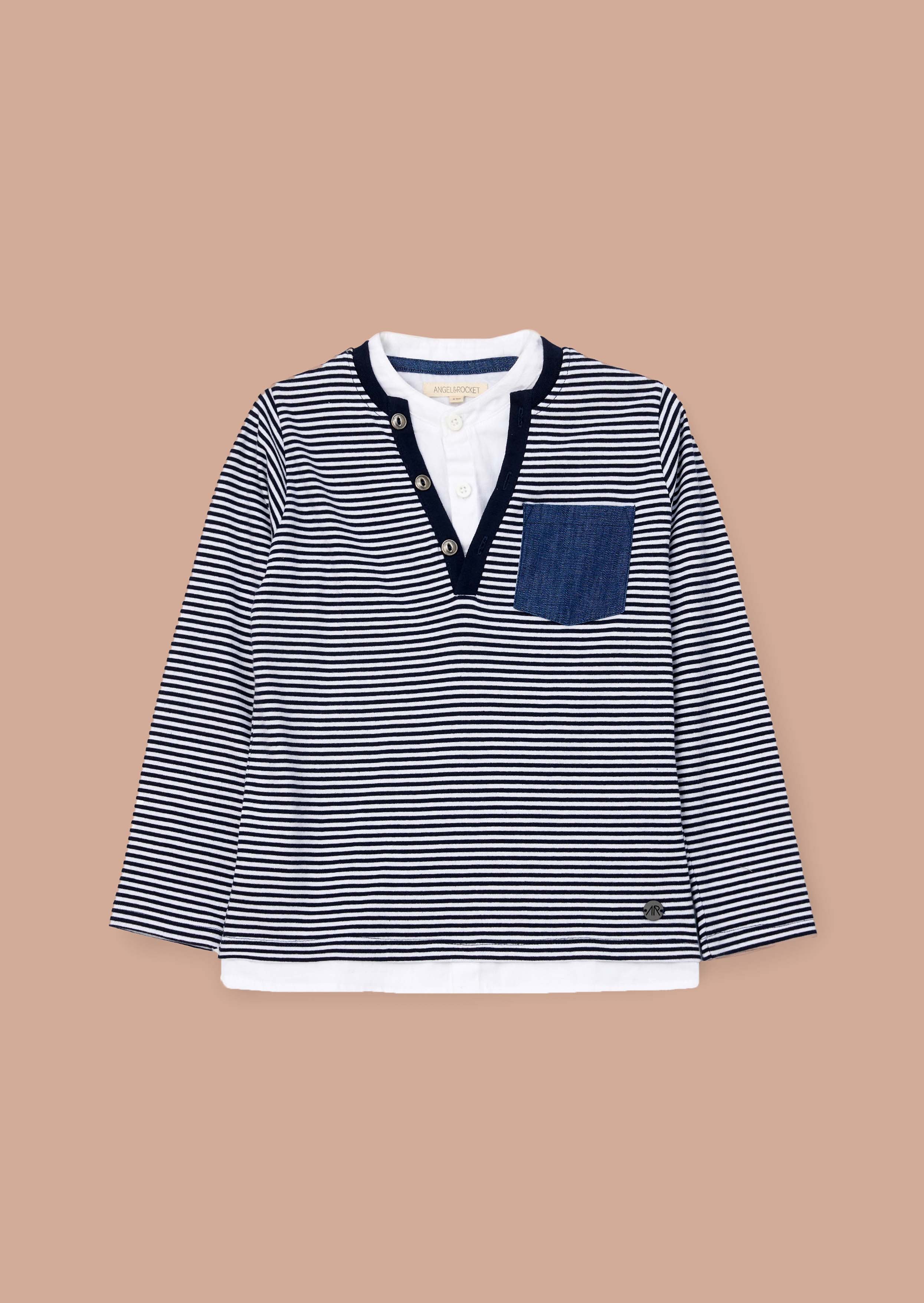 Outfit Boys Blue Smart Henley Mock Shirt