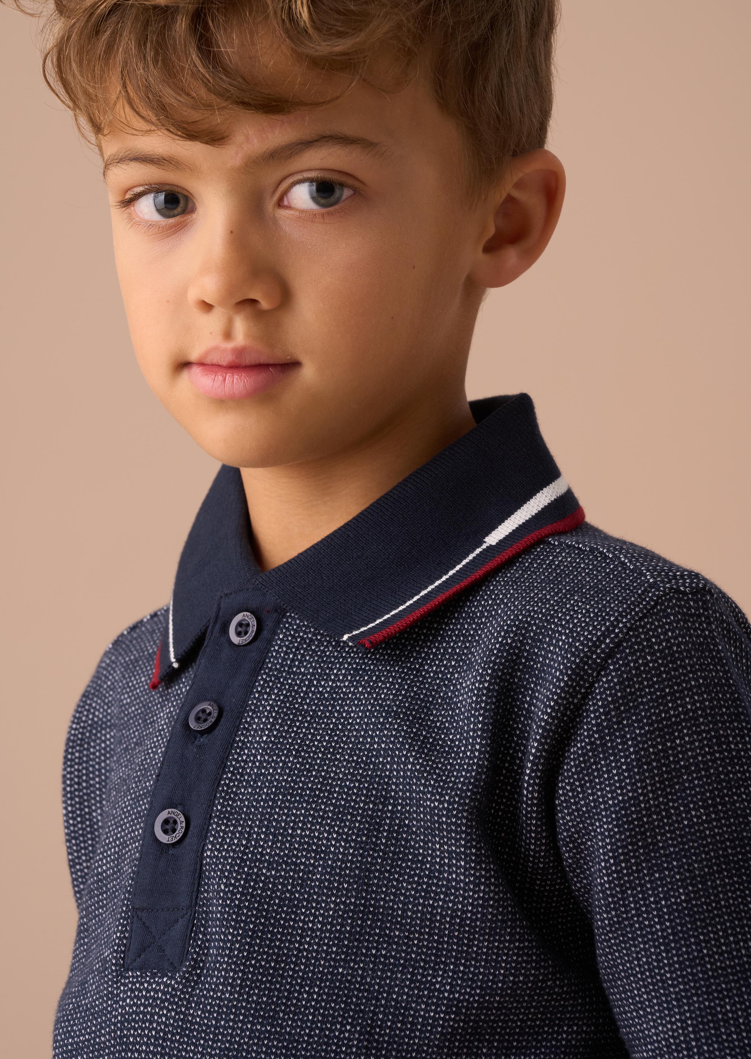 Online Boys Blue Textured Polo