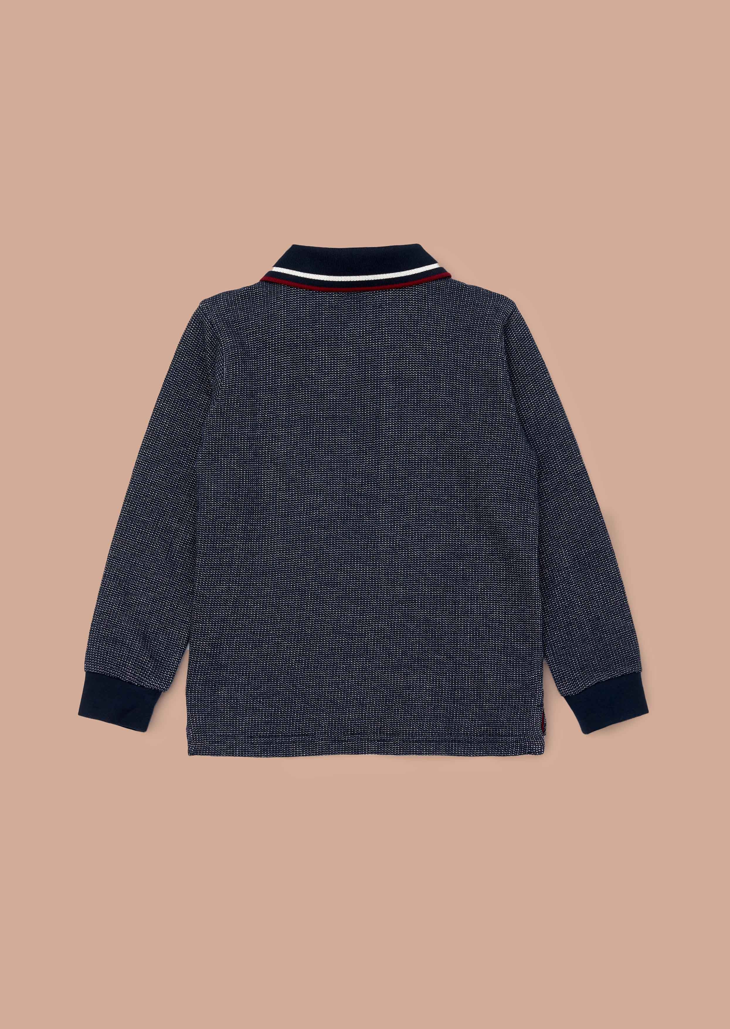 Buy Boys Blue Textured Polo