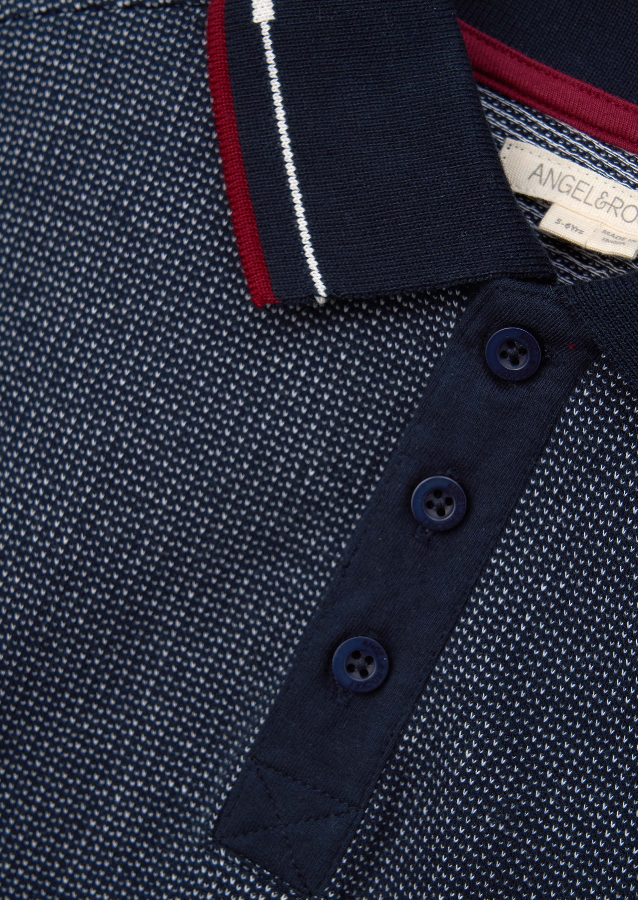 Outfit Boys Blue Textured Polo