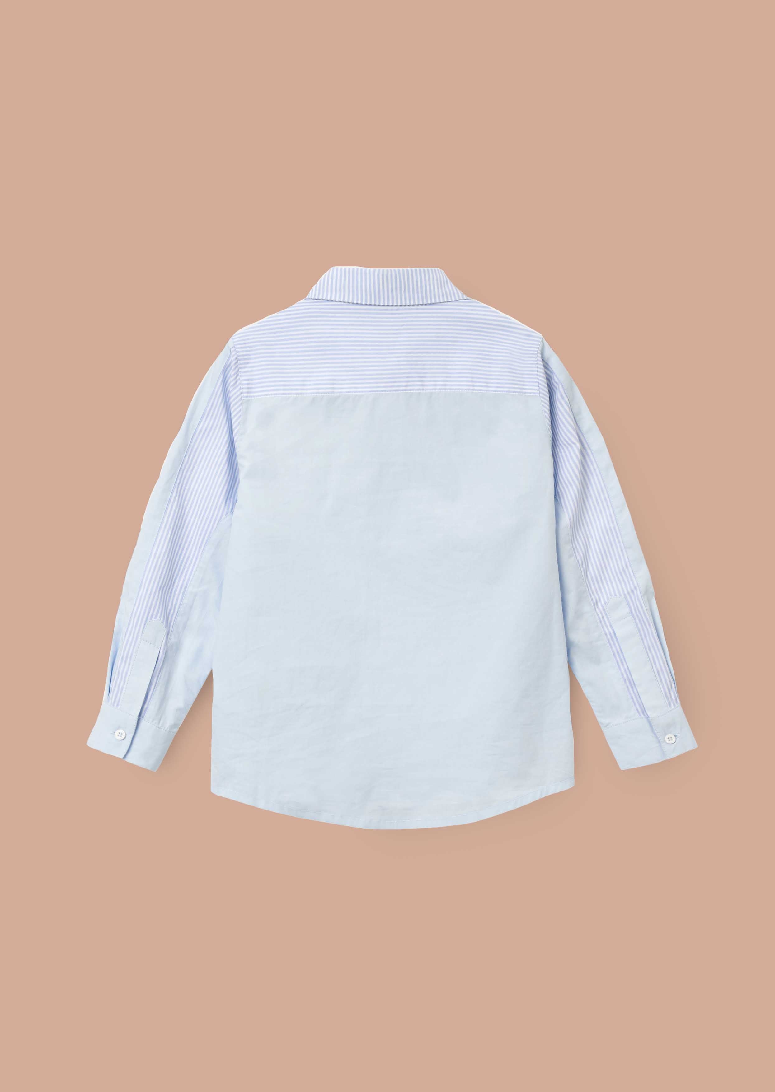 Buy Boy Blue Stripe Panel Smart Shirt