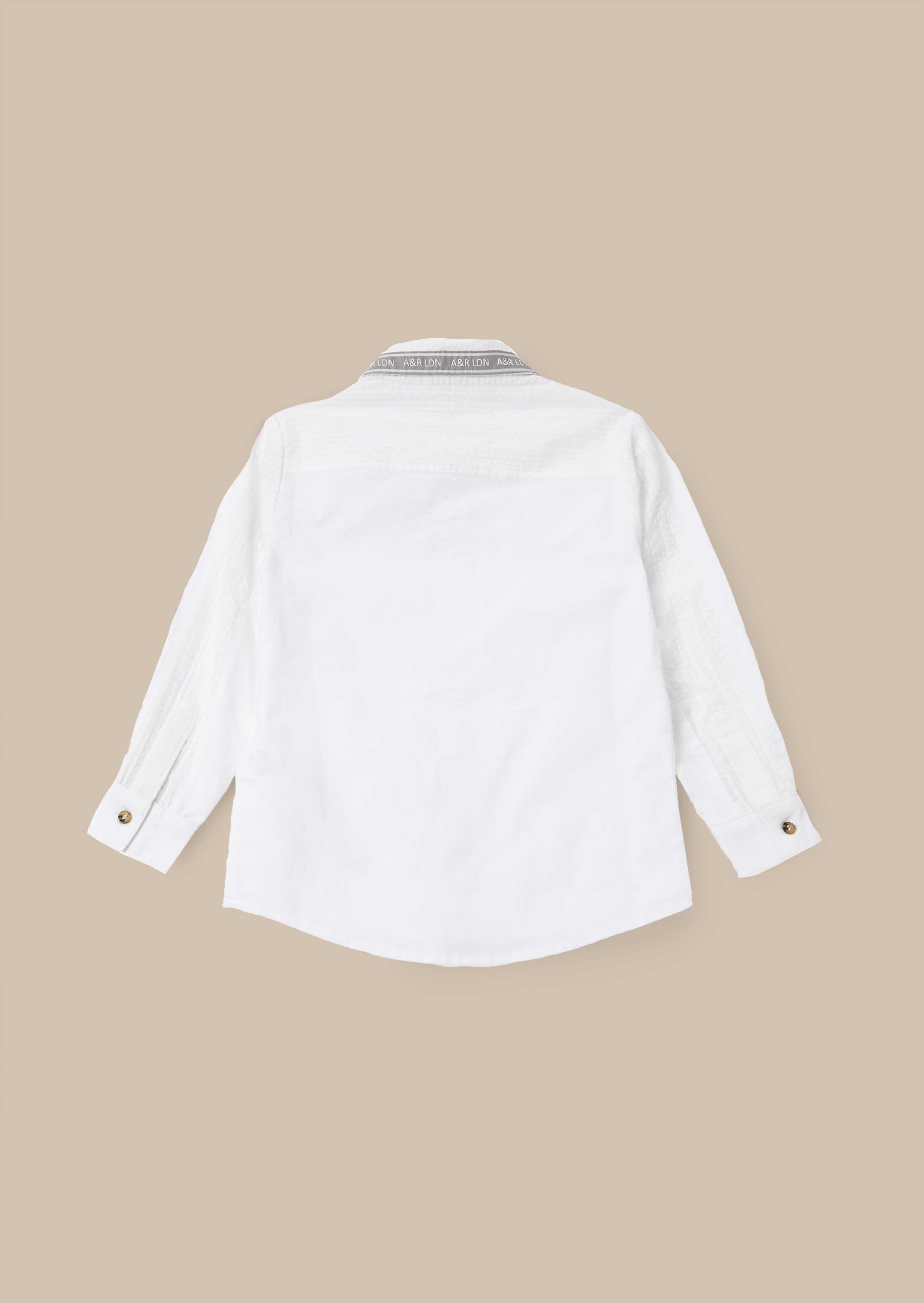 Buy White Textured Block Shirt