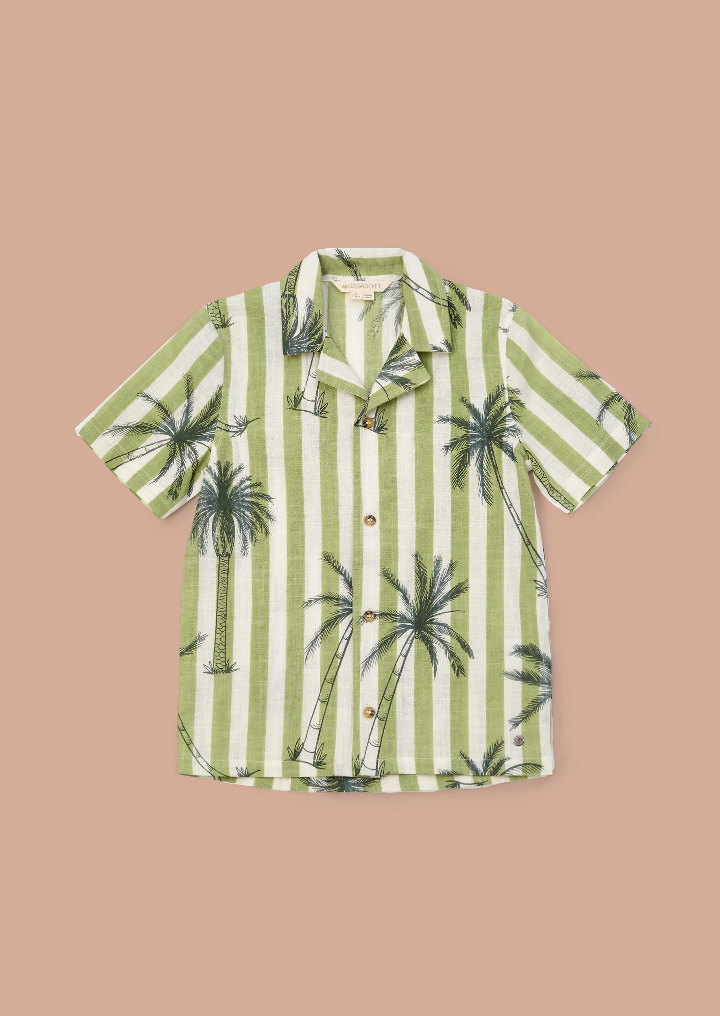 Jamie Green Palm Print Resort Shirt