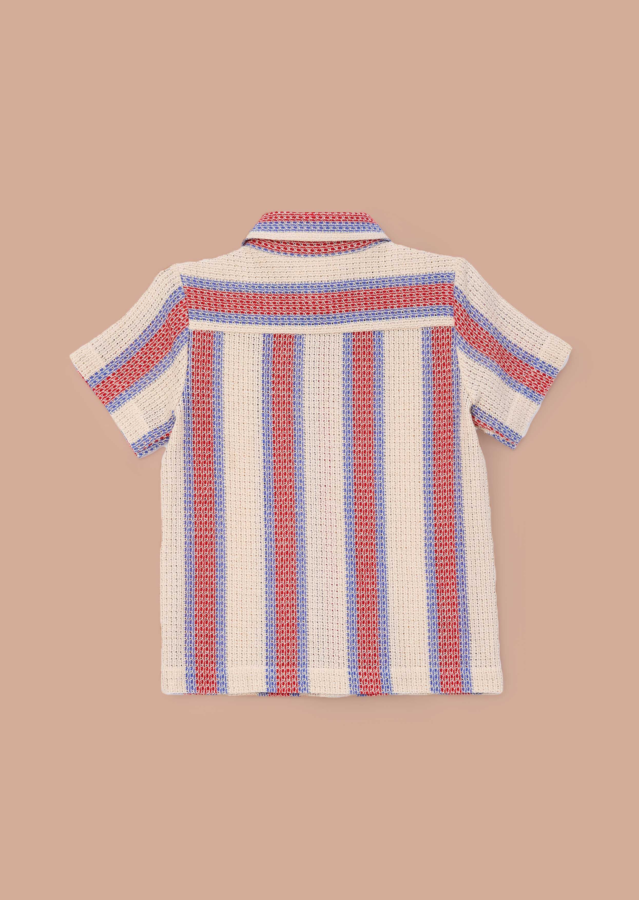 Buy Boys Stone Stripe Knitted Shirt