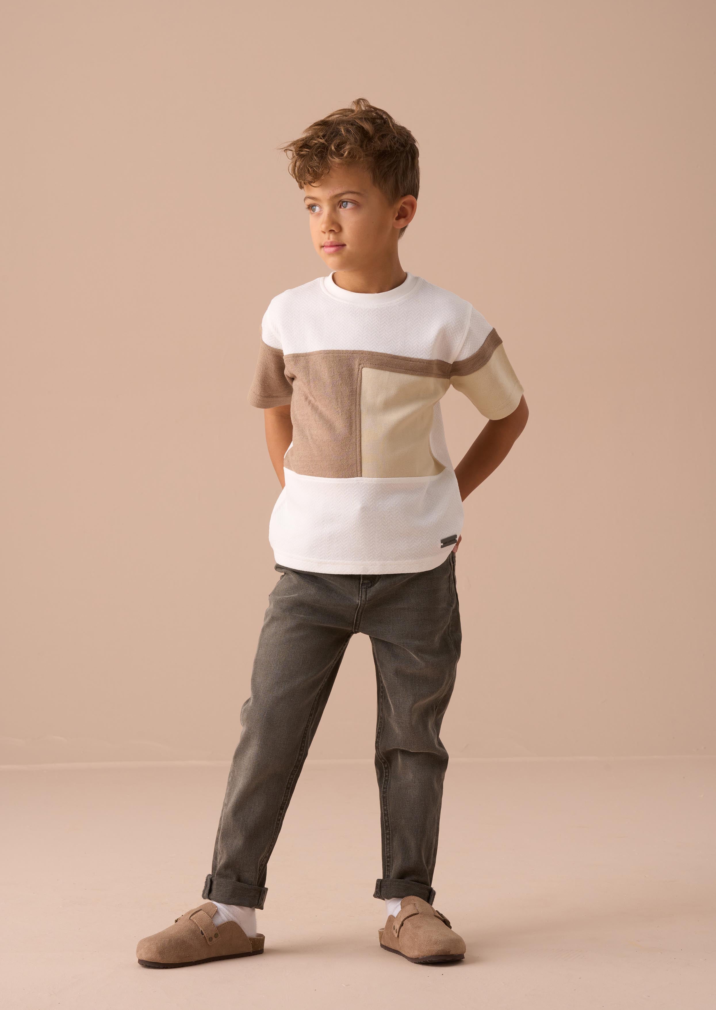 Textured T Shirt Half Sleeve