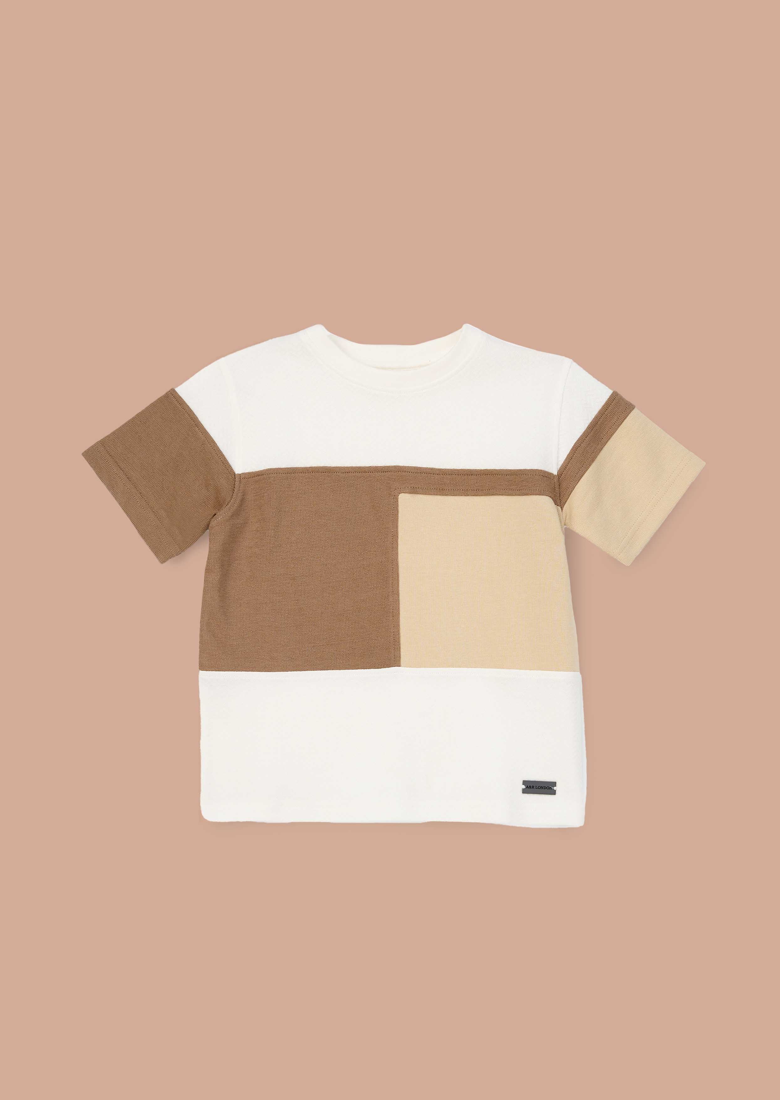Cotton Boys Textured Block T Shirt