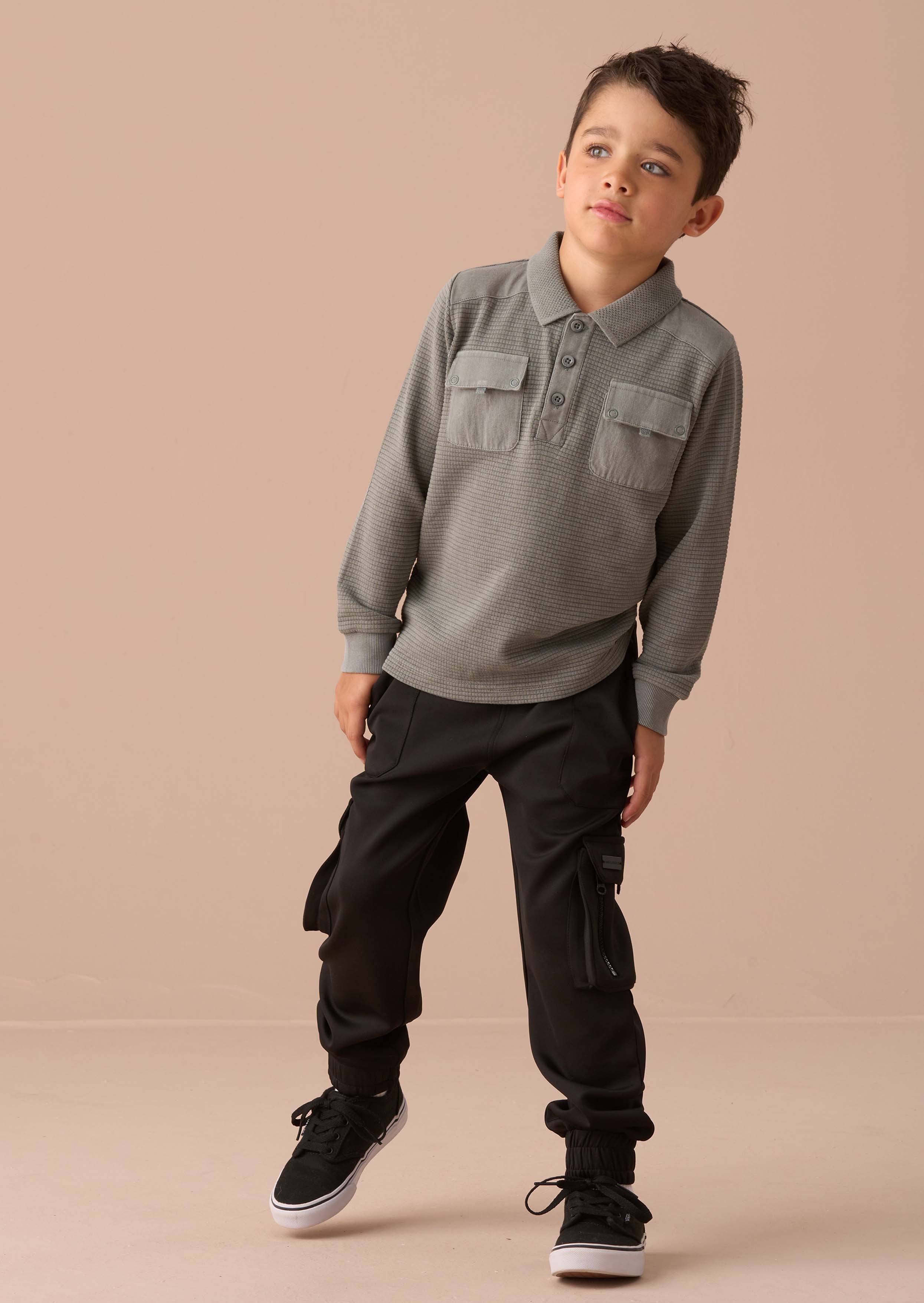 Black Sporty Technical Joggers With Pockets