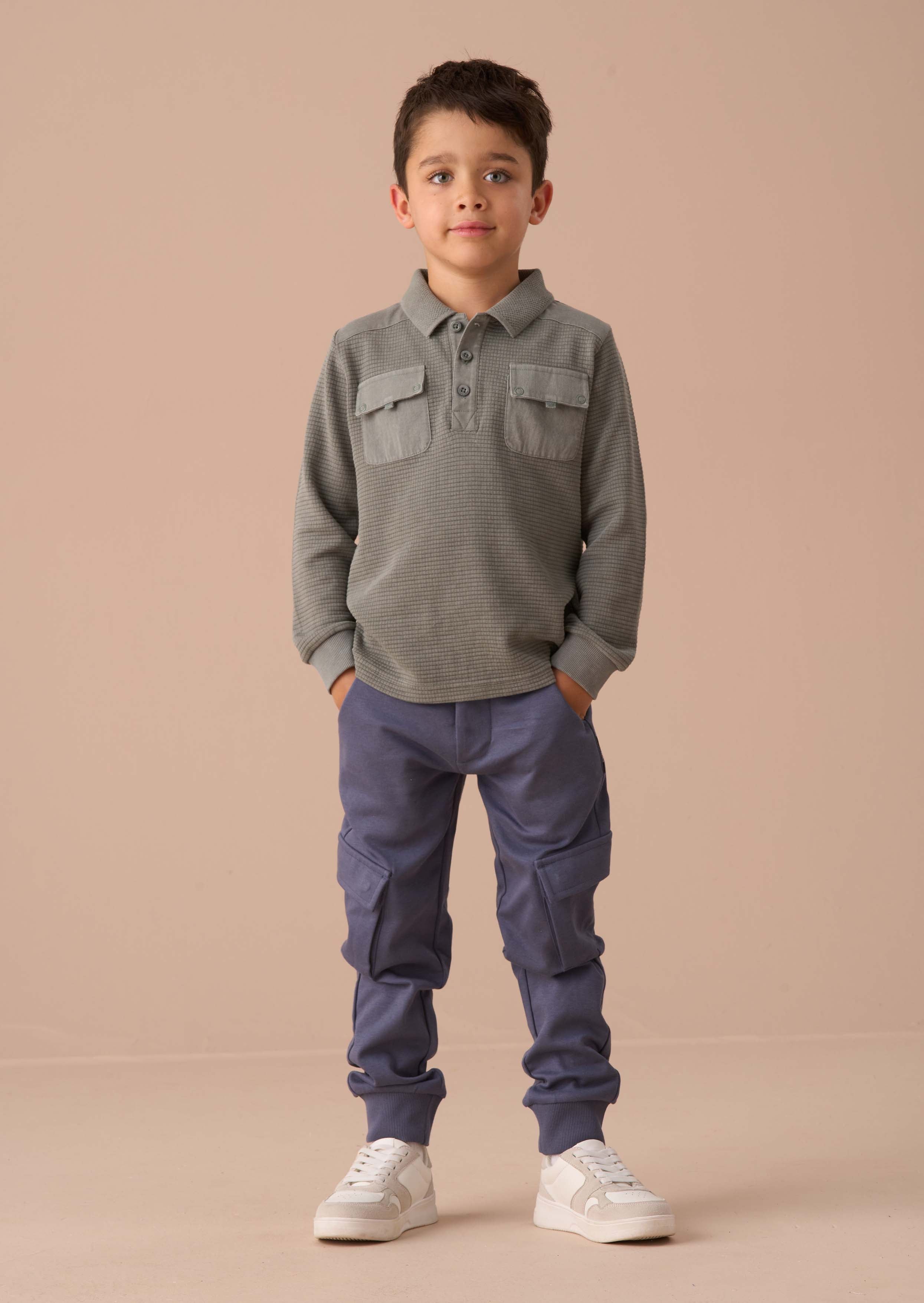 Online Blue Smart Cargo Trousers