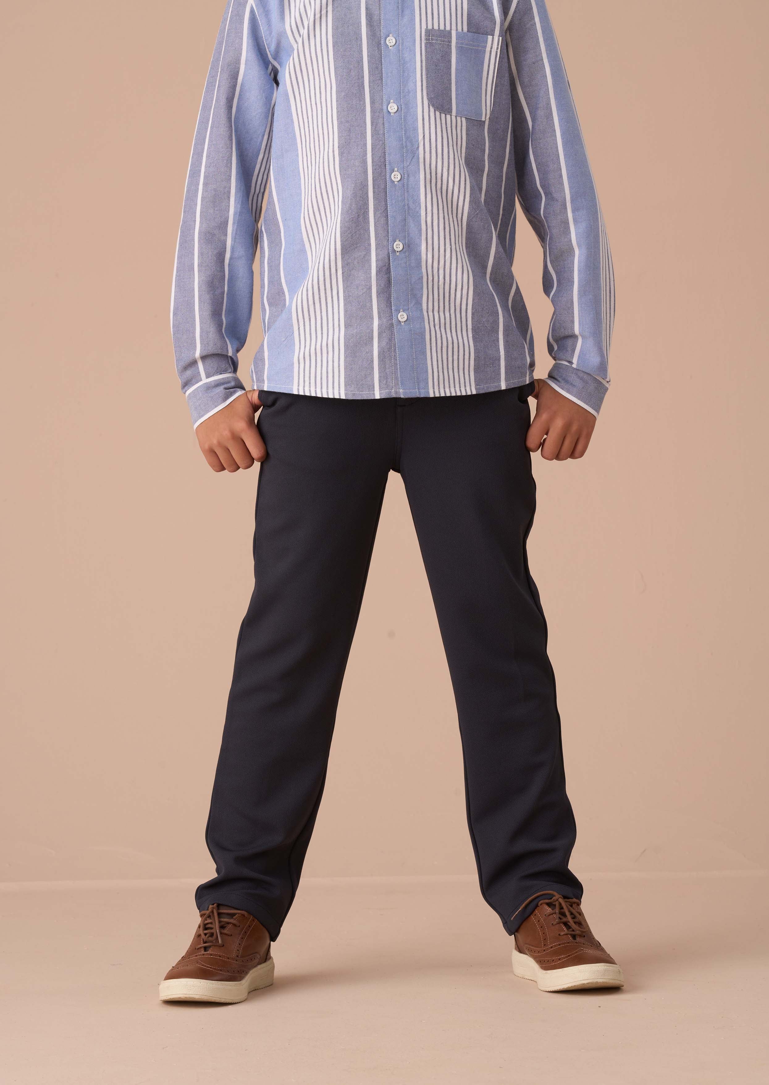 Boy Black Smart Chino Trouser