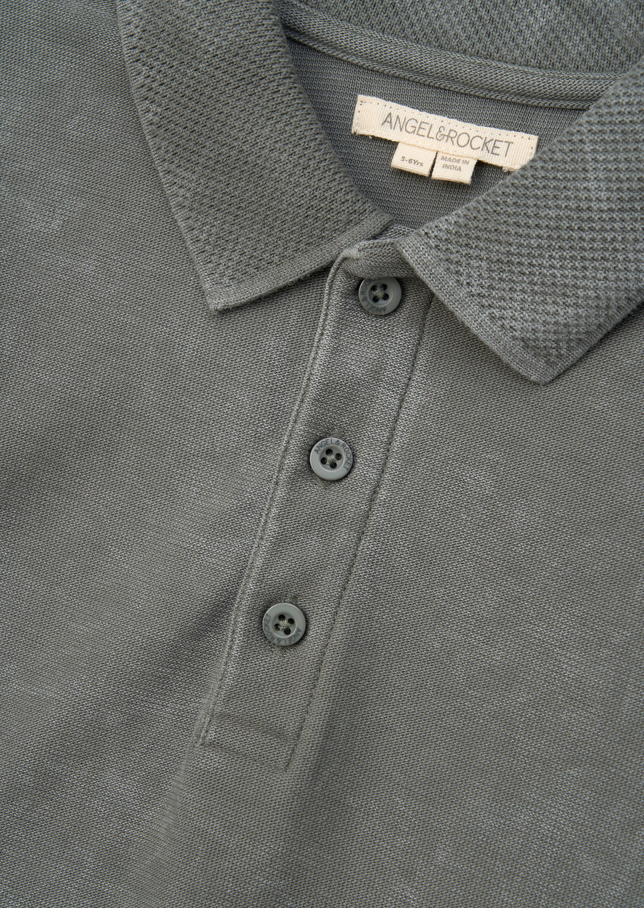 Outfit Boys Green Washed Zip Polo