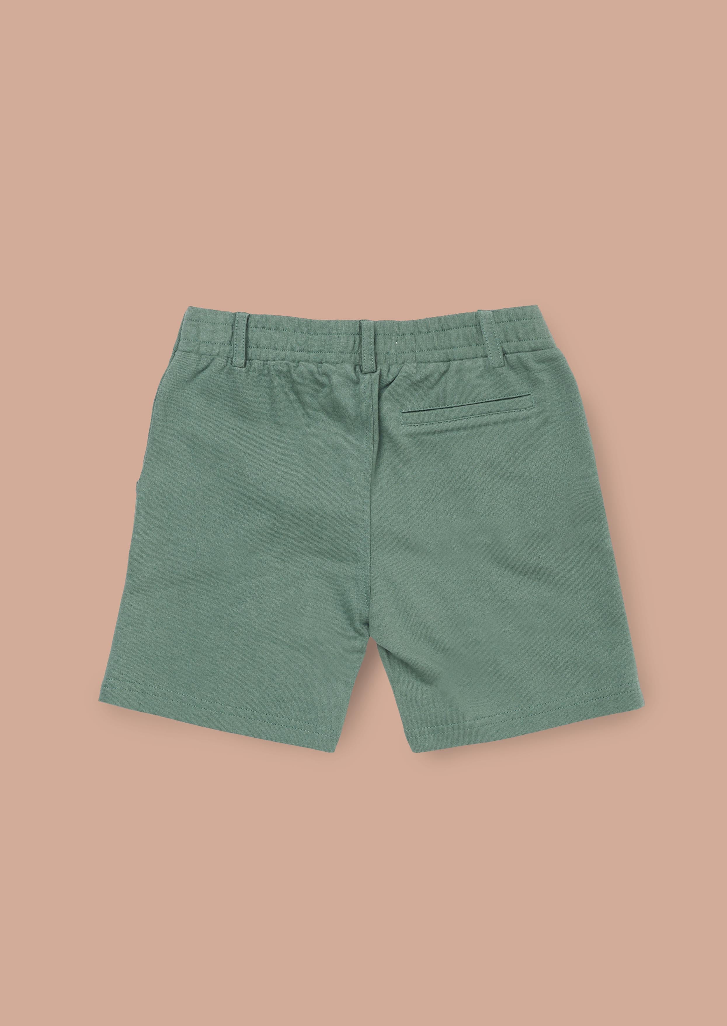 Outfit Green Textured Smart Shorts