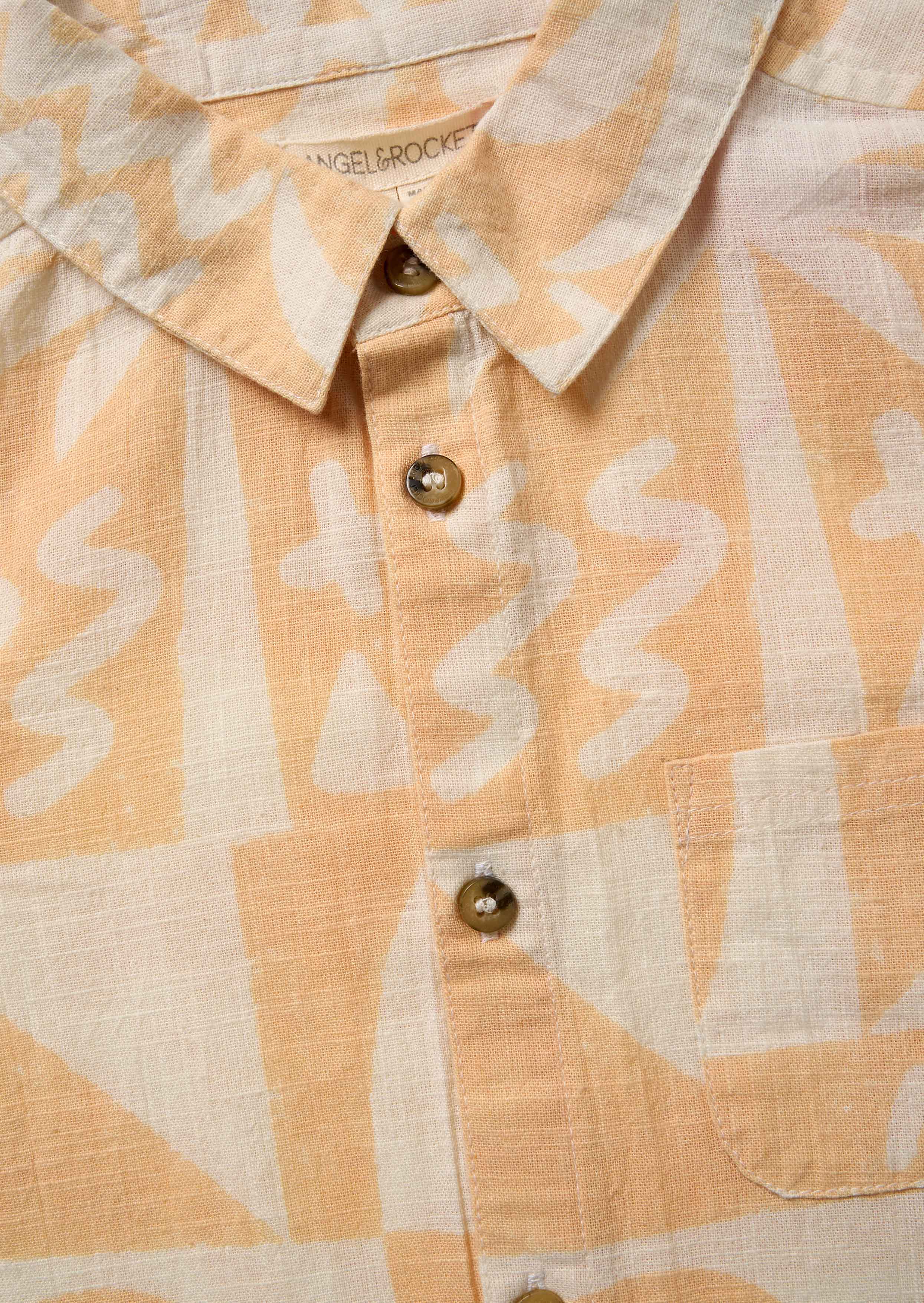 Bau Orange Printed Holiday Shirt